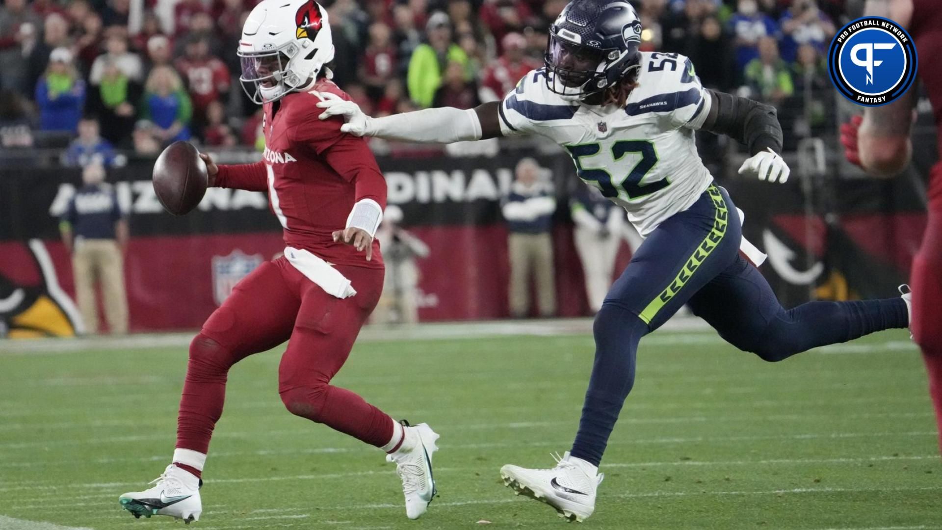 Will stacking Arizona Cardinals WR Kyler Murray (1) with rookie Marvin Harrison Jr. be advantageous in fantasy football for 2024?