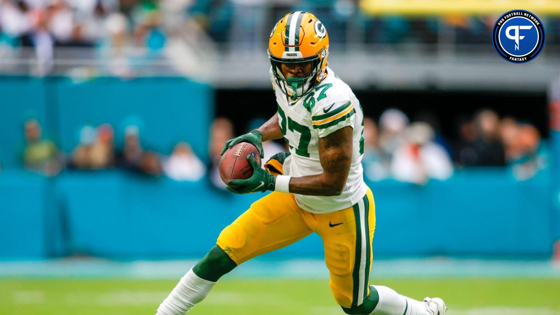 Any a crowded and young room of pass-catchers, is Green Bay Packers wide receiver Romeo Doubs worth investing in for fantasy football in 2024?