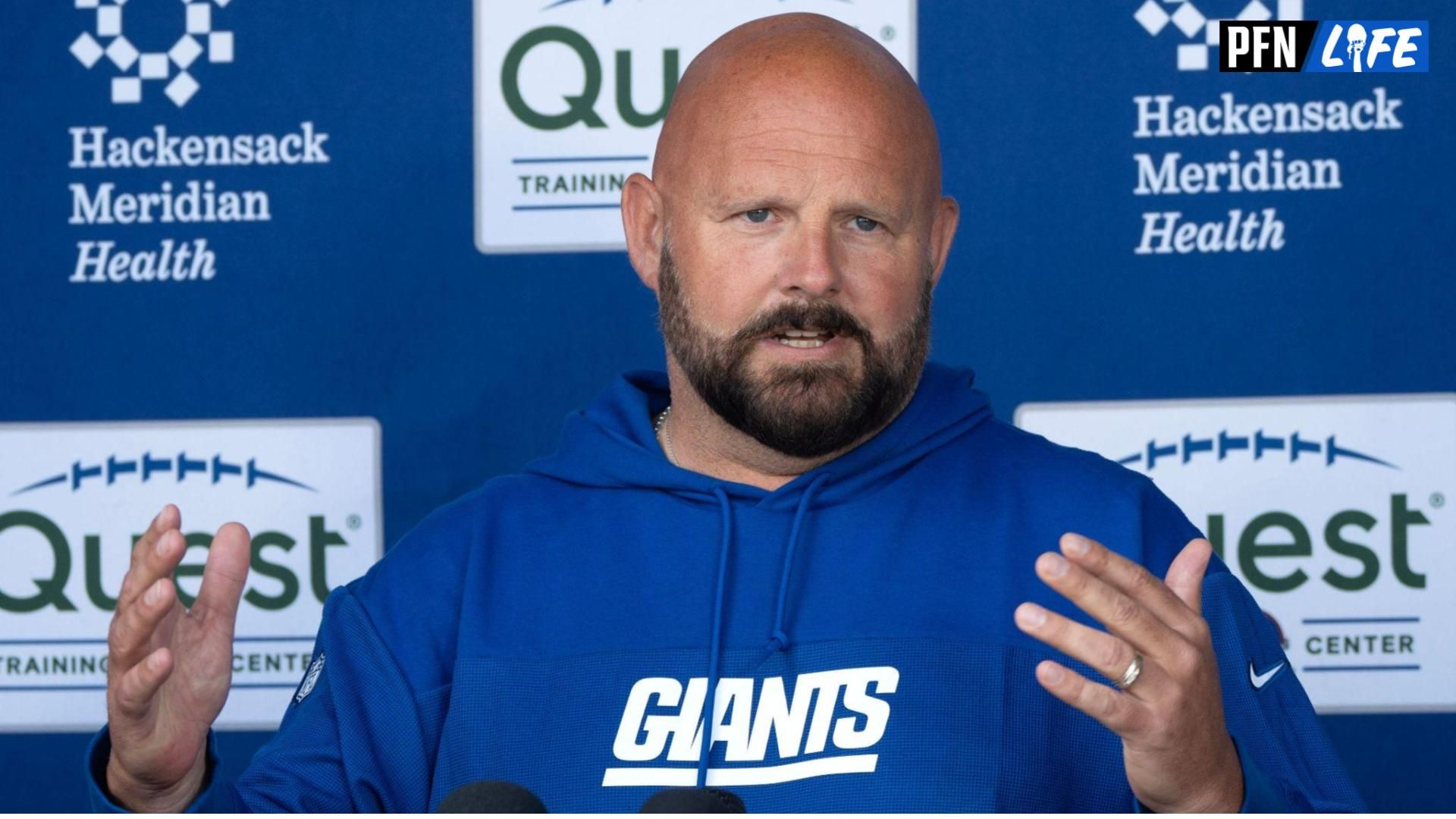 Giants Head Coach Brian Daboll at the NY Giants NFL team held an organized team activity at their training facility in East Rutherford, NJ on Thursday May 30, 2024.