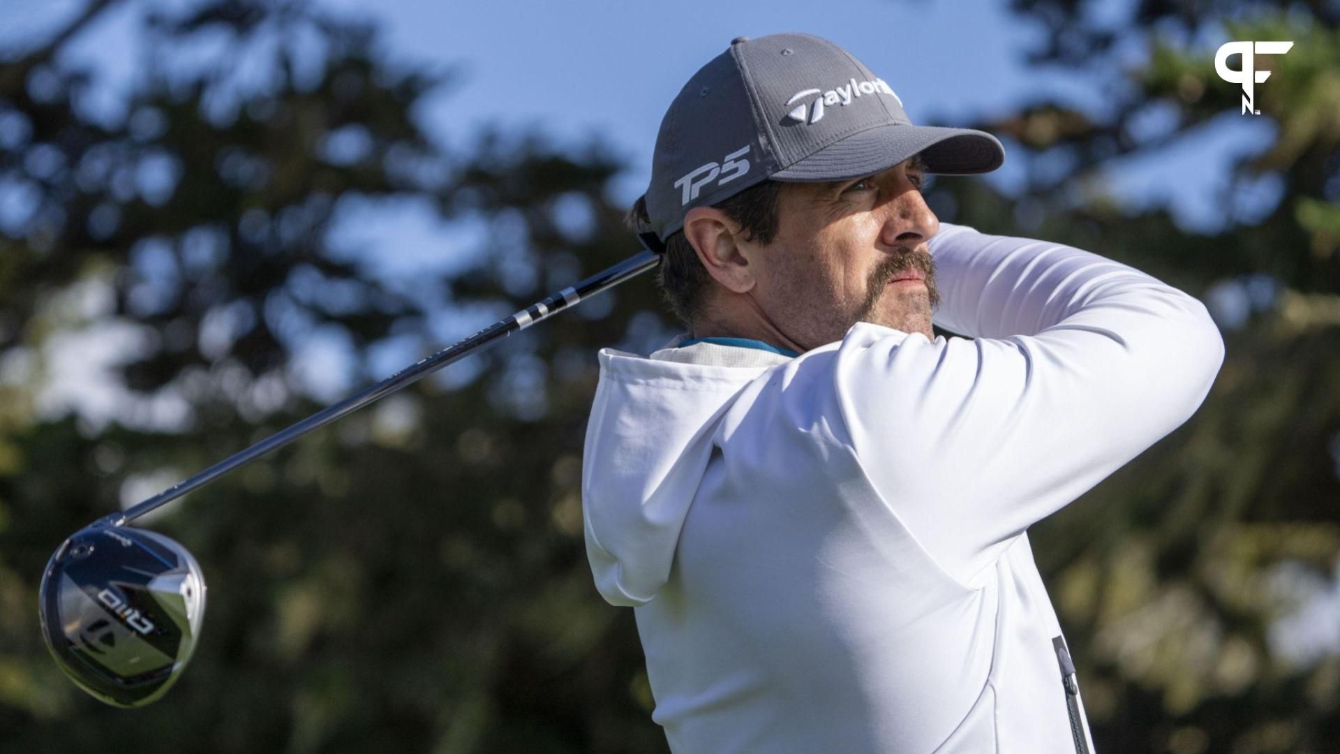 New York Jets QB Aaron Rodgers plays a golf tournament at Pebble Beach.