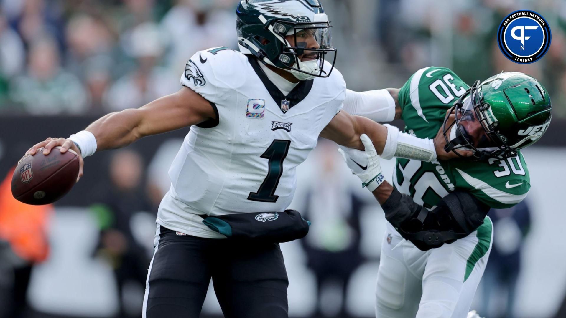 Where does Philadelphia Eagles QB Jalen Hurts (1) rank in 2024 Superflex fantasy rankings?