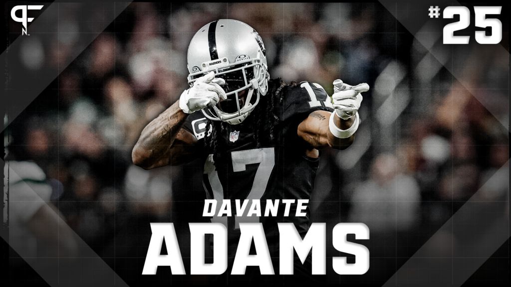 Davante Adams of the Las Vegas Raiders ranks at No. 25 in Pro Football Network's Top 100.