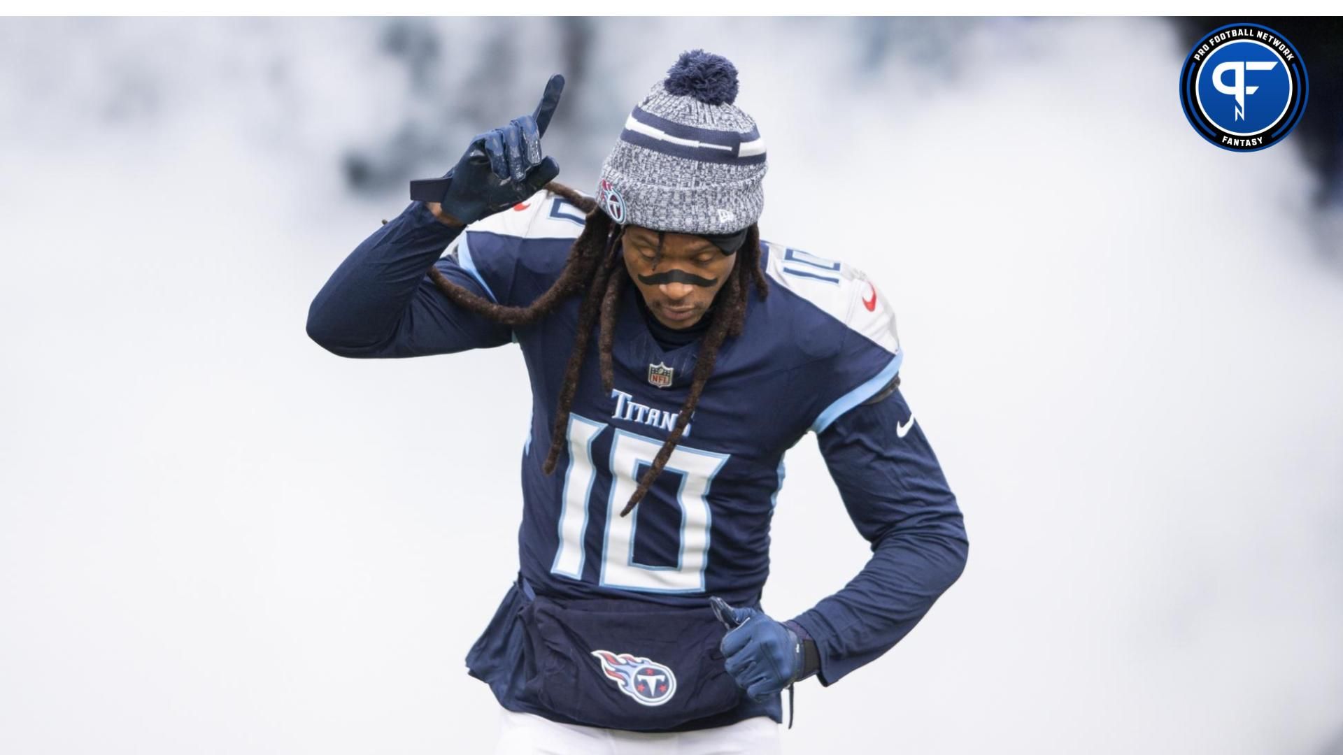 Tennessee Titans wide receiver DeAndre Hopkins (10) takes the field against the Jacksonville Jaguars during the first half at Nissan Stadium. Mandatory Credit: Steve Roberts-USA TODAY Sports