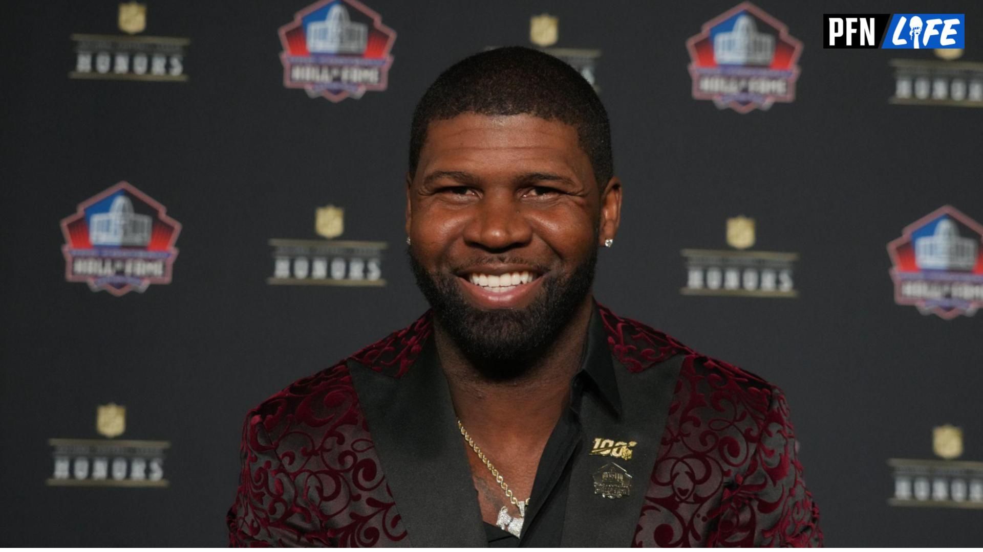 Devin Hester during the NFL Hall of Fame Class of 2024 press conference at Resorts World Theatre.