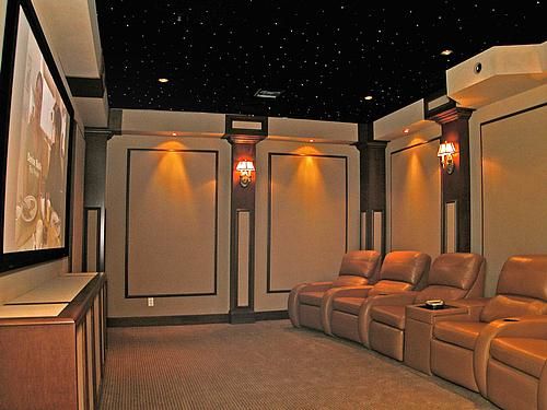 Home Theater in the residence of Terry and Kim Pegula at St. Andrews Club, Boca Raton.