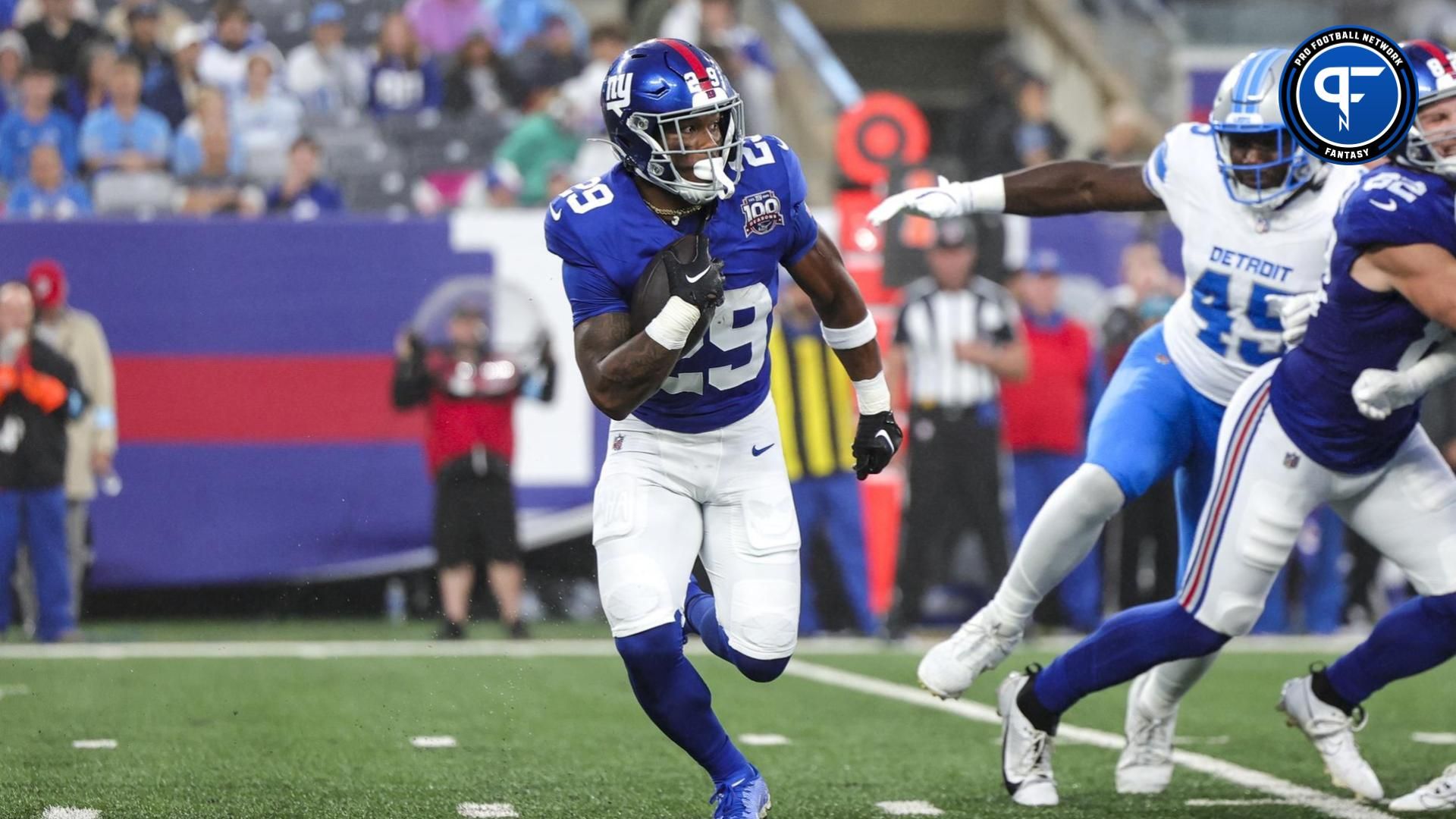 New York Giants RB Tyrone Tracy Jr. (29) is one of the best dynasty stashes in the NFC.