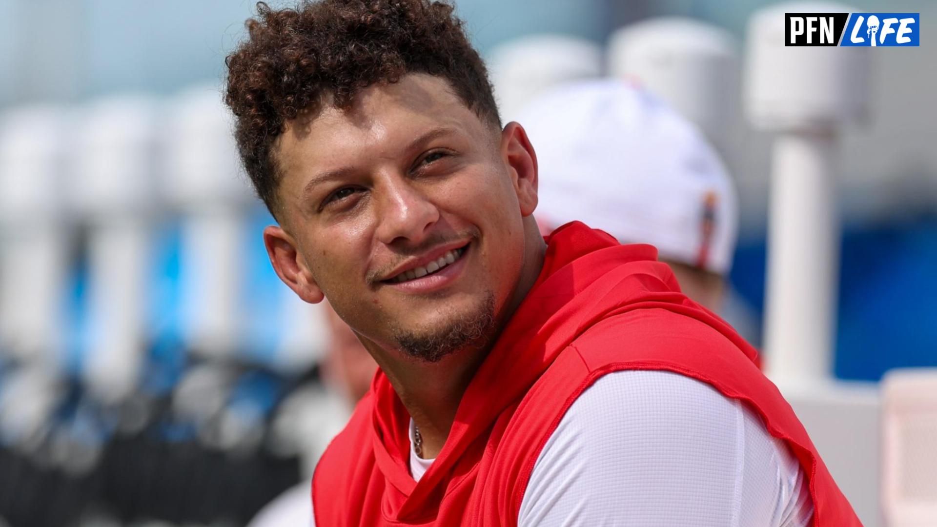 Kansas City Chiefs quarterback Patrick Mahomes (15) looks on before a preseason game against the Jacksonville Jaguars at EverBank Stadium.