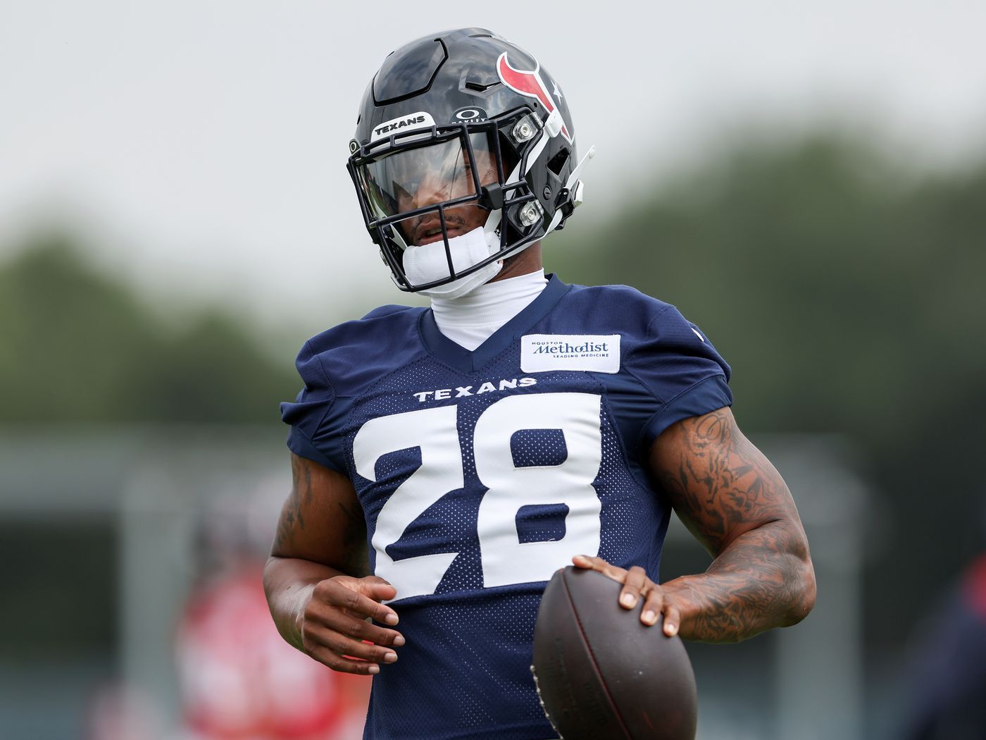 Houston Texans running back Joe Mixon at training camp.