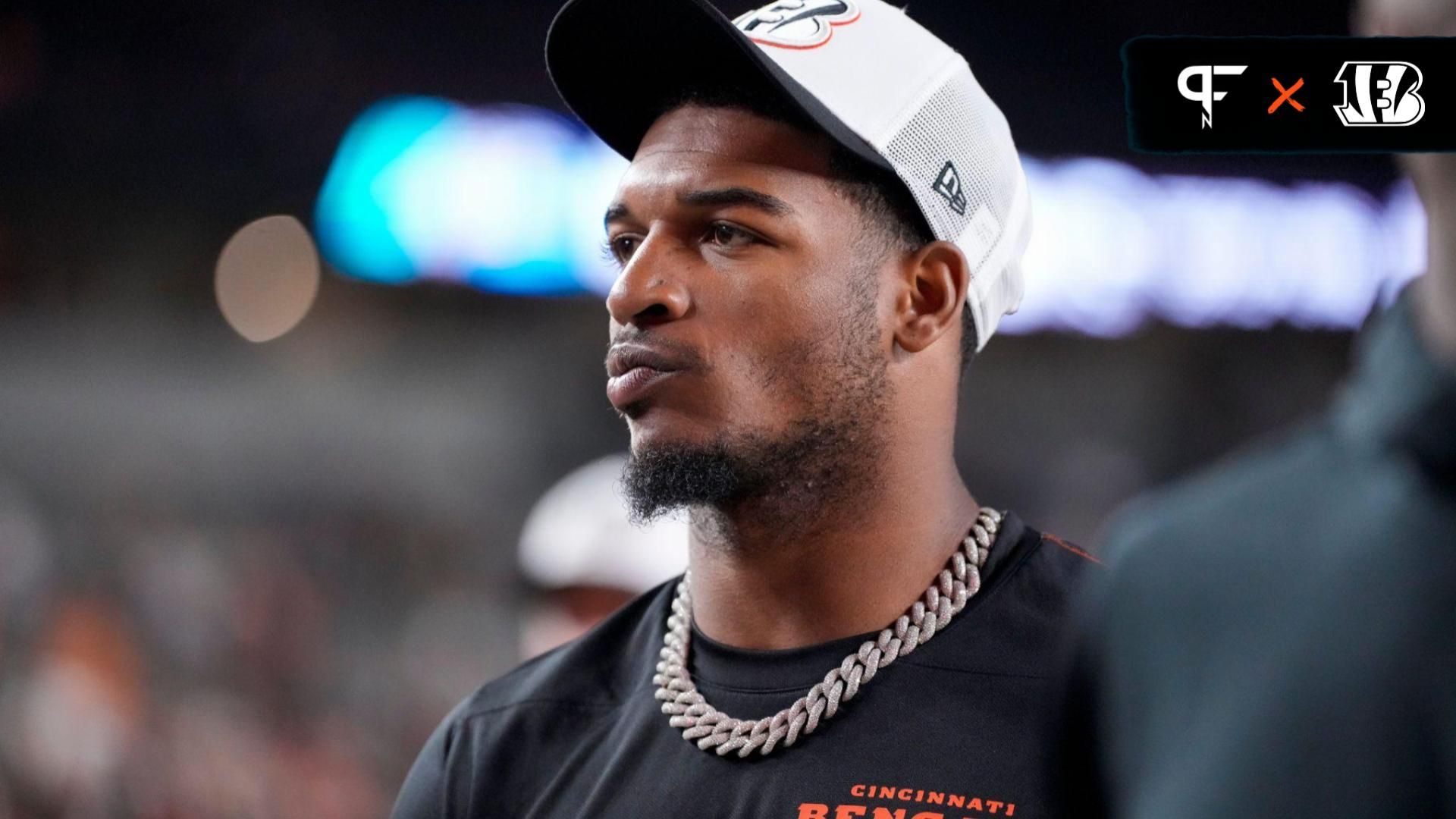 Cincinnati Bengals WR Ja'Marr Chase walks off the field after a preseason game.