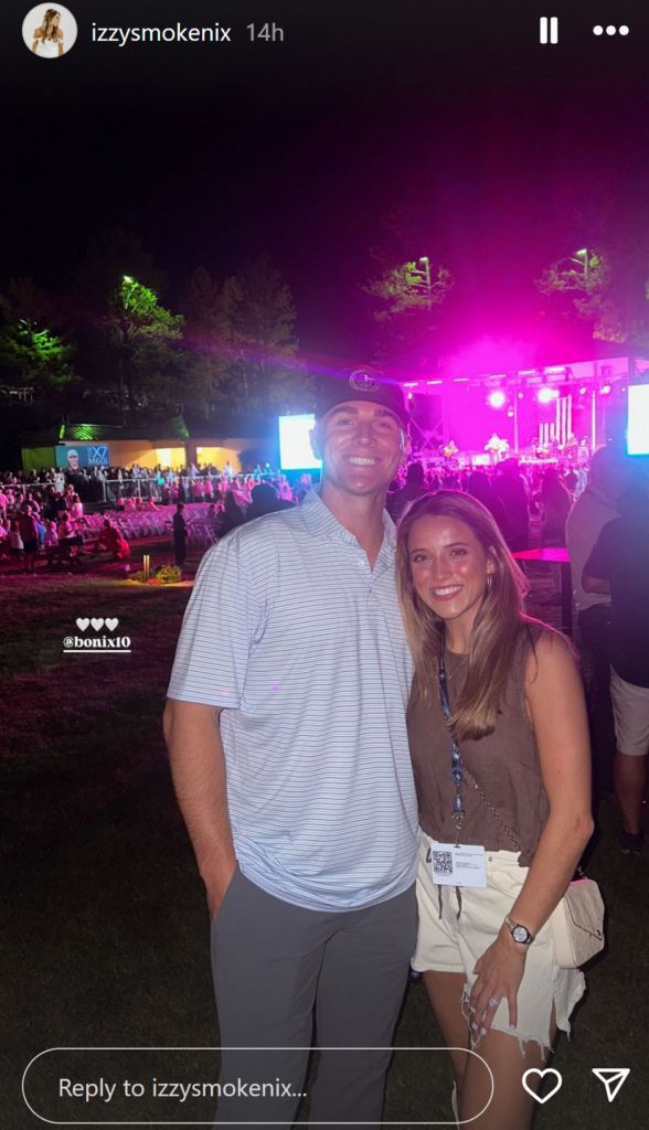 Bo Nix and Izzy Smoke enjoy a concert.