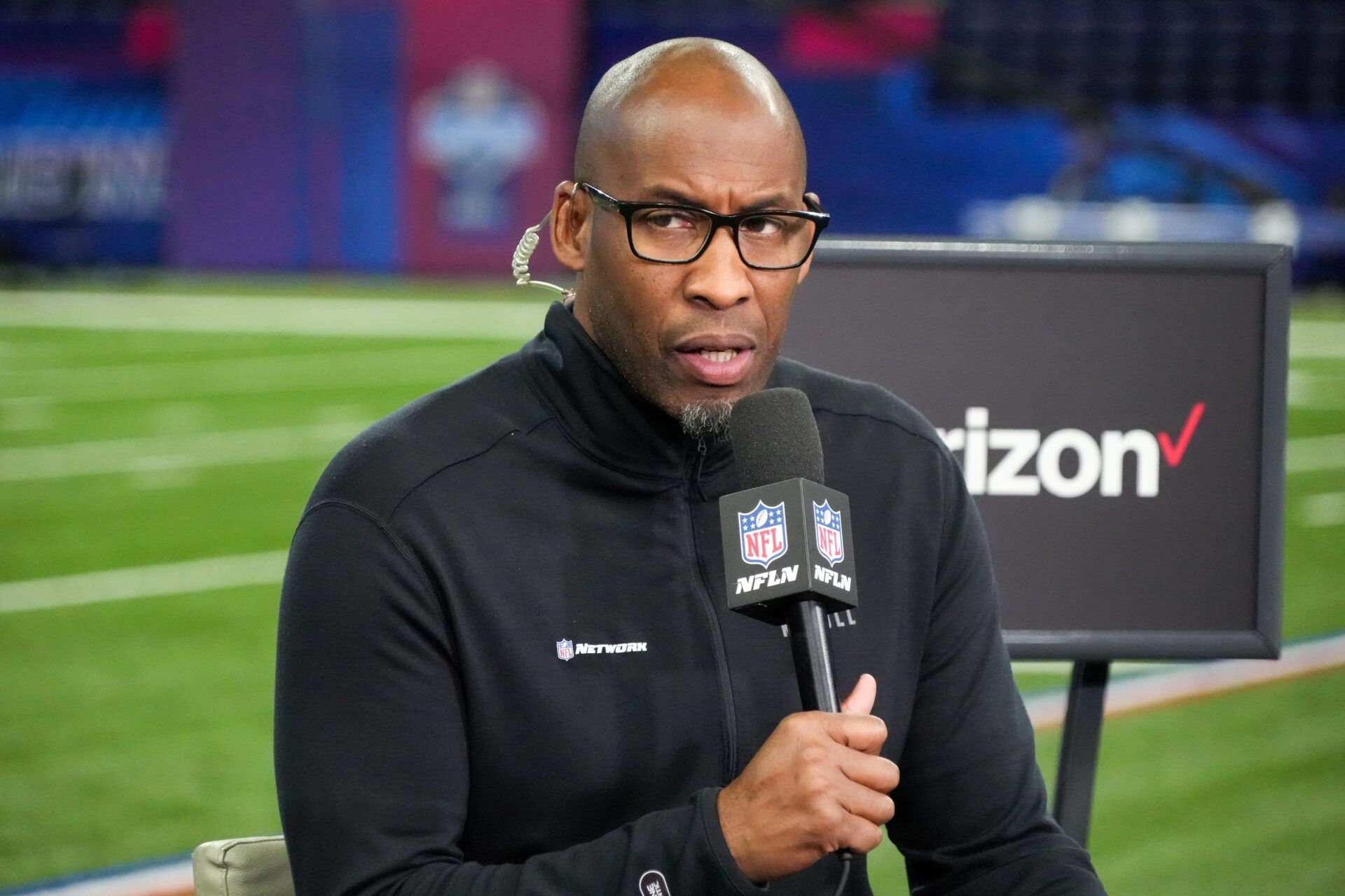 NFL Network analyst Buck Brooks during the NFL Scouting Combine at Lucas Oil Stadium. Mandatory Credit: Kirby Lee-USA TODAY Sports