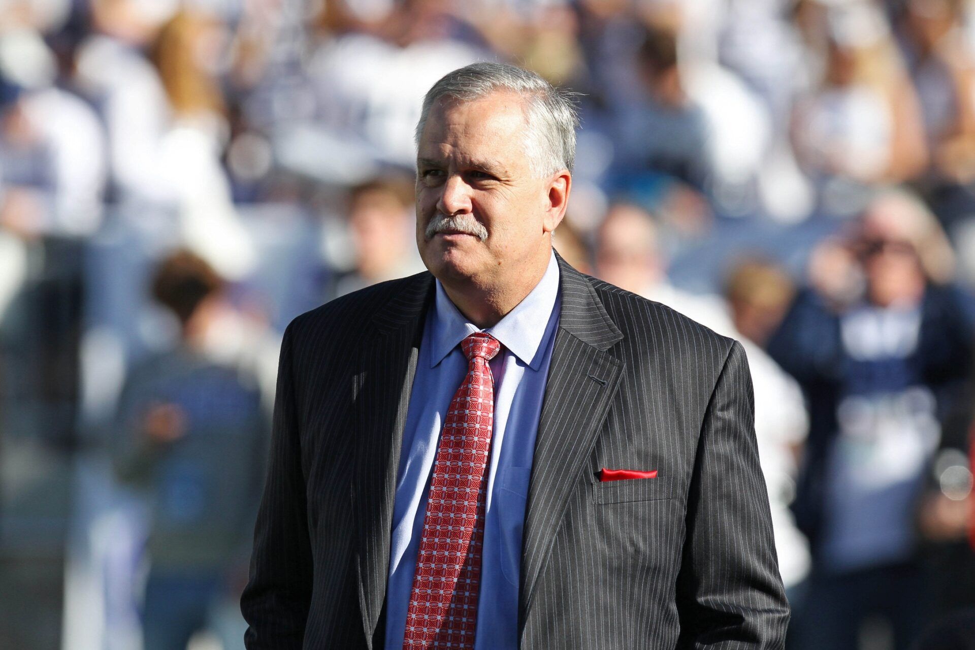 ESPN commentator Matt Millen prior to the game between the Penn State Nittany Lions and the Michigan Wolverines at Beaver Stadium. Penn State defeated Michigan 43-40 in overtime. Mandatory Credit: Matthew O'Haren-USA TODAY Sports