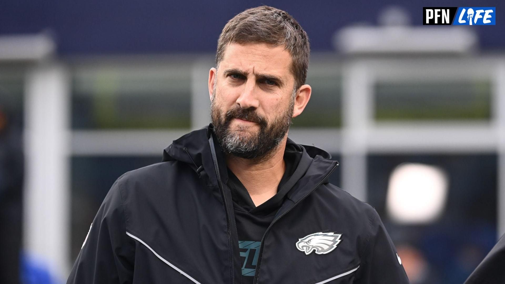 Philadelphia Eagles head coach Nick Sirianni walks to the bench before a game against the New England Patriots at Gillette Stadium. Mandatory Credit: Eric Canha-Imagn Images