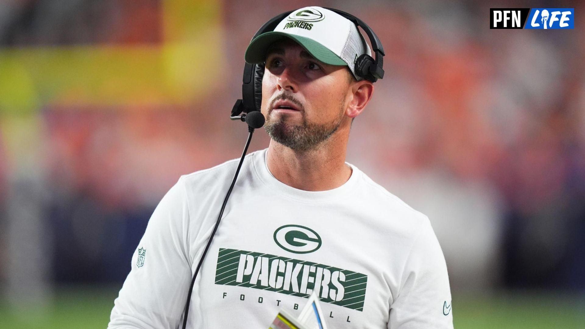 Green Bay Packers head coach Matt LaFleur during the second half against the Denver Broncos at Empower Field at Mile High. Mandatory Credit: Ron Chenoy-Imagn Images