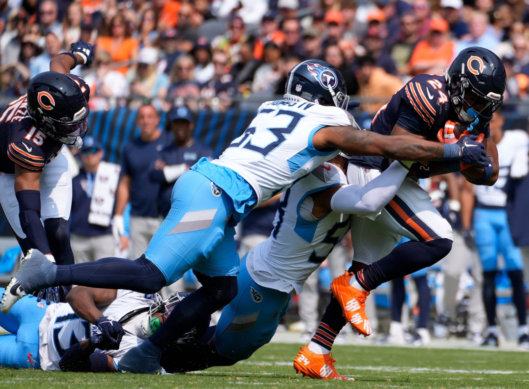 The Chicago Bears were victorious in Week 1 against the Titans, but which players saw the field most and which were surprisingly absent?