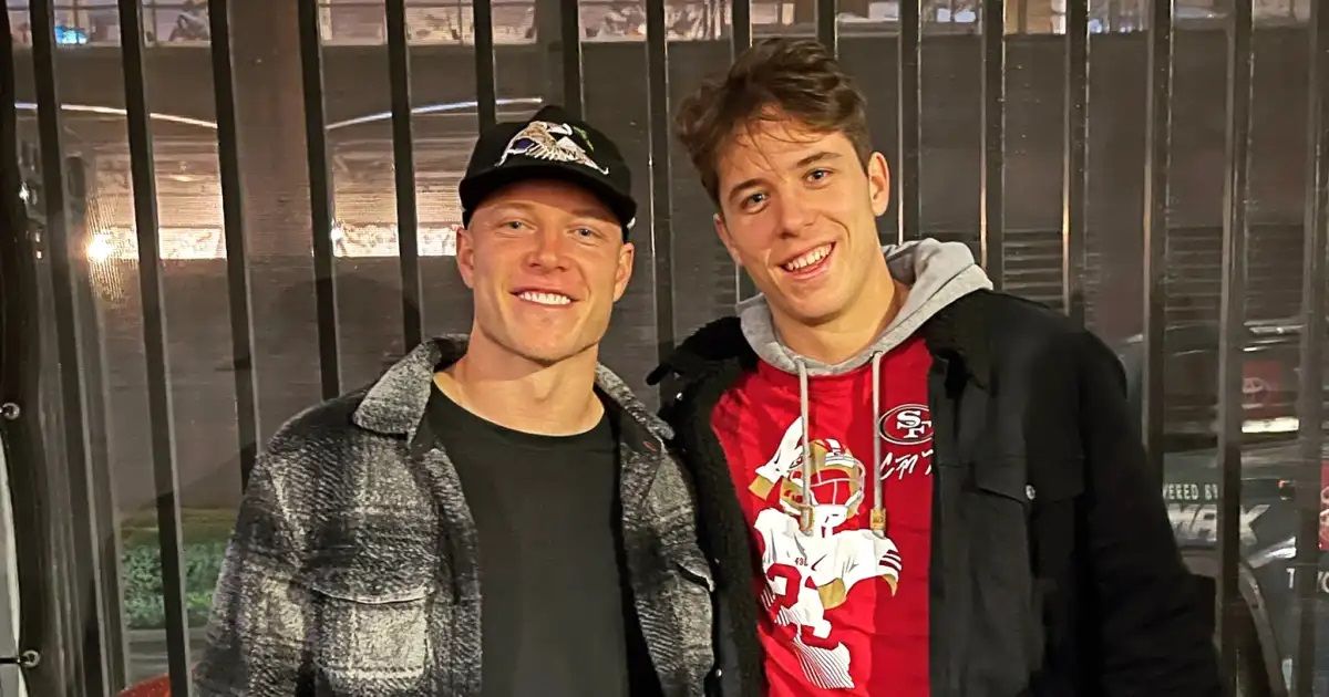 49ers RB Christian McCaffrey and his brother, Commanders WR Luke McCaffrey.