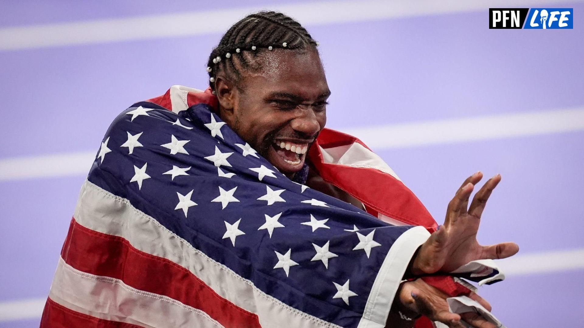 In an interview, American Olympian Noah Lyles responded to the race challenge from Dolphins WR Tyreek Hill -- and they're in talks. Who's winning?