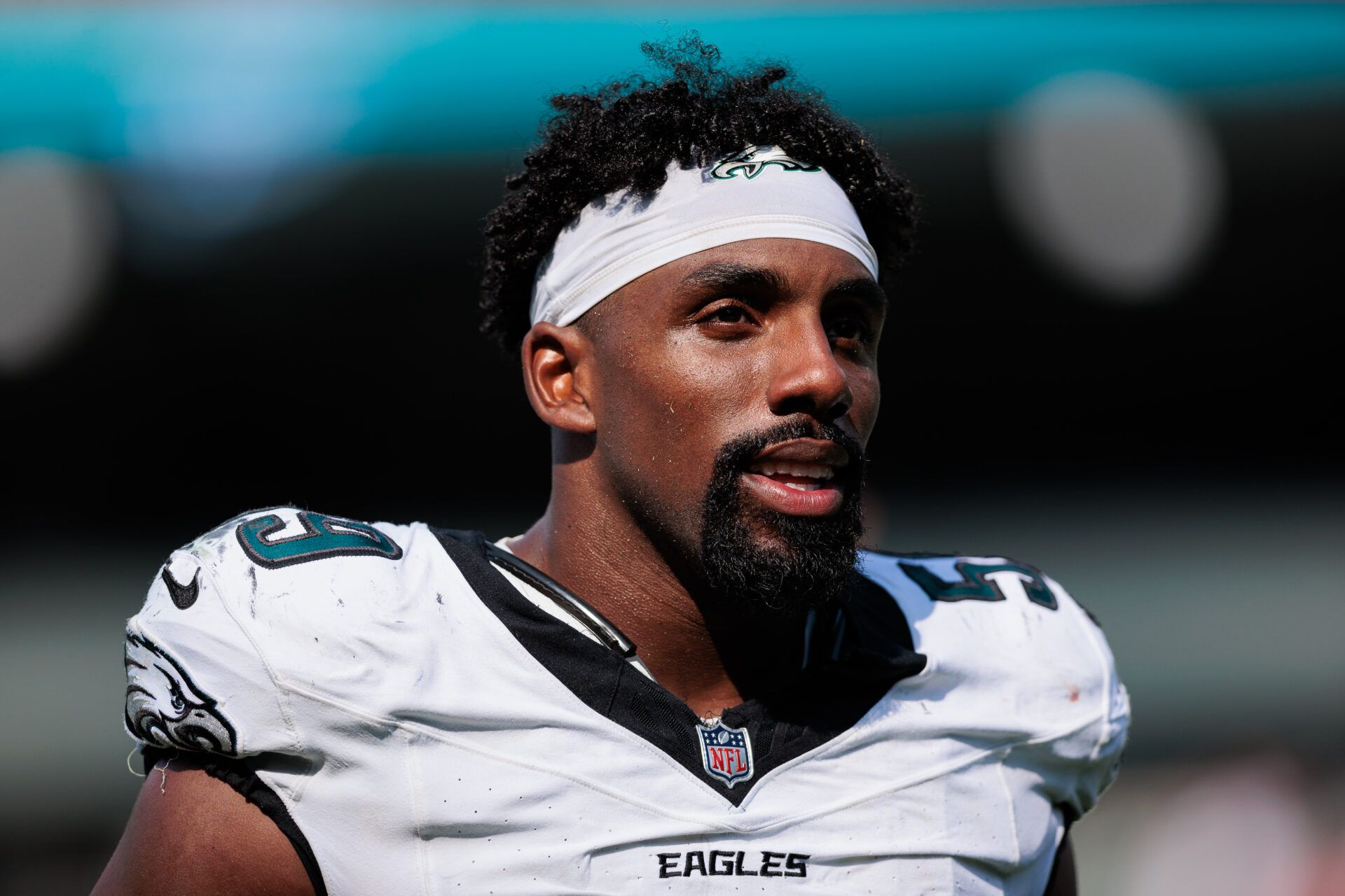 Aug 24, 2024; Philadelphia, Pennsylvania, USA; Philadelphia Eagles defensive tackle Thomas Booker IV (59) walks off the field after the game against the Minnesota Vikings at Lincoln Financial Field. Mandatory Credit: Caean Couto-USA TODAY Sports