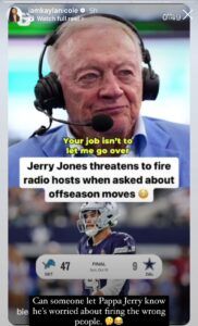 Kayla Nicole Calls Out Jerry Jones Over Viral Radio Outburst