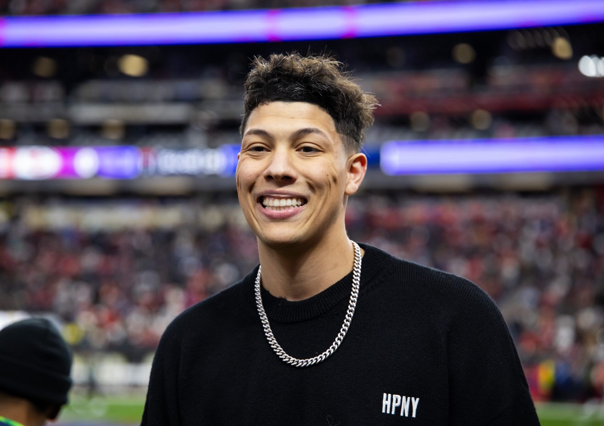 Jackson Mahomes with nephew Bronze ahead of Chiefs vs 49ers game