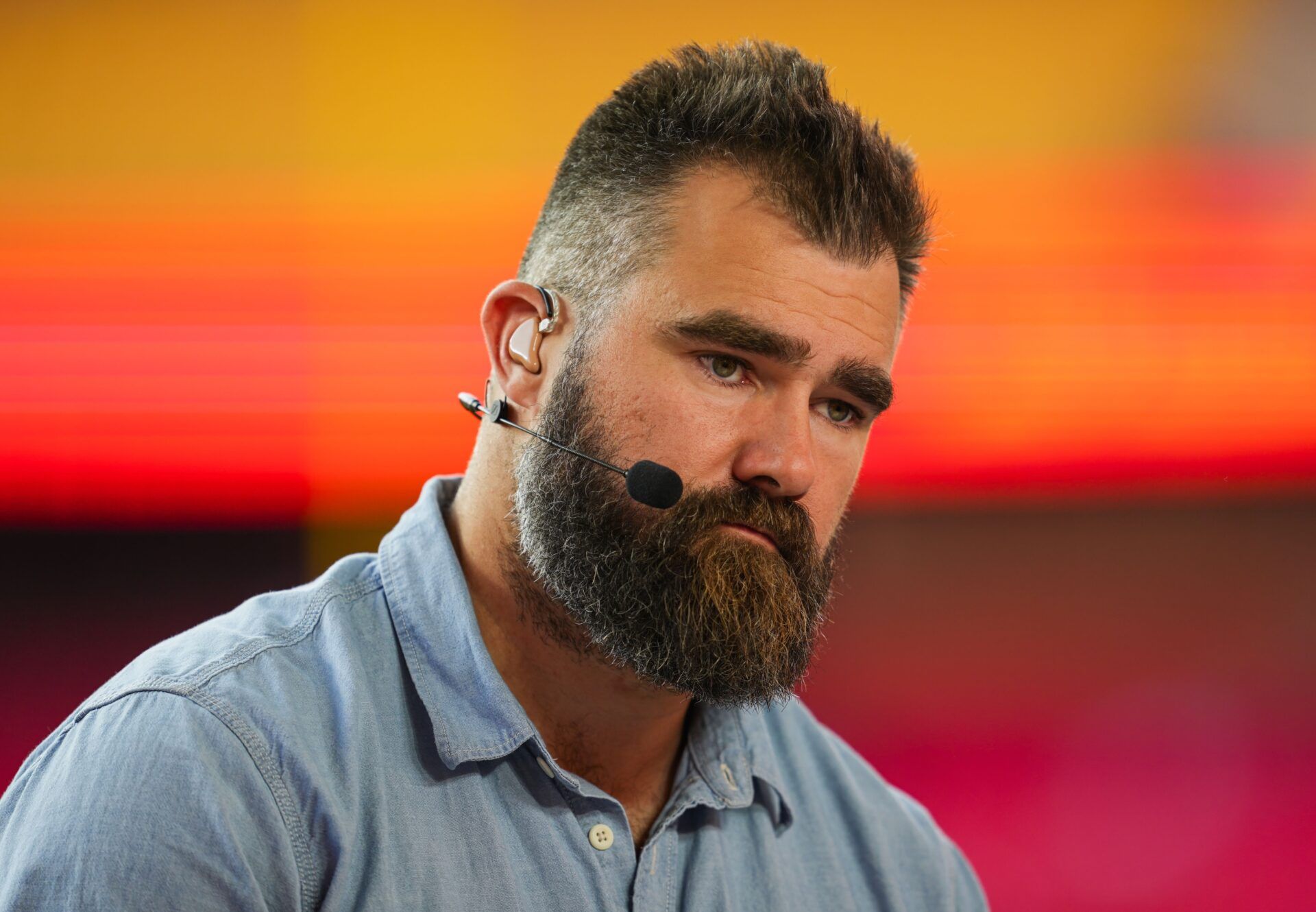 Jason Kelce clears rumors of sleeping at Taylor Swift's concert.