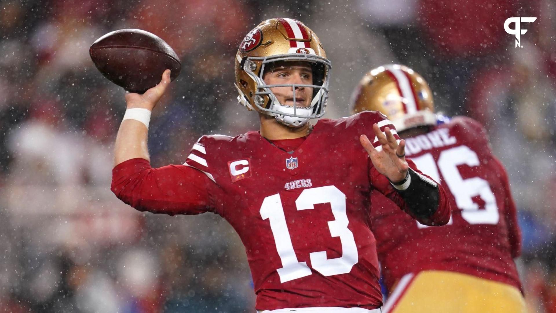 San Francisco 49ers quarterback Brock Purdy was criticized by Nick Wright and others for an awful interception against the Los Angeles Rams.