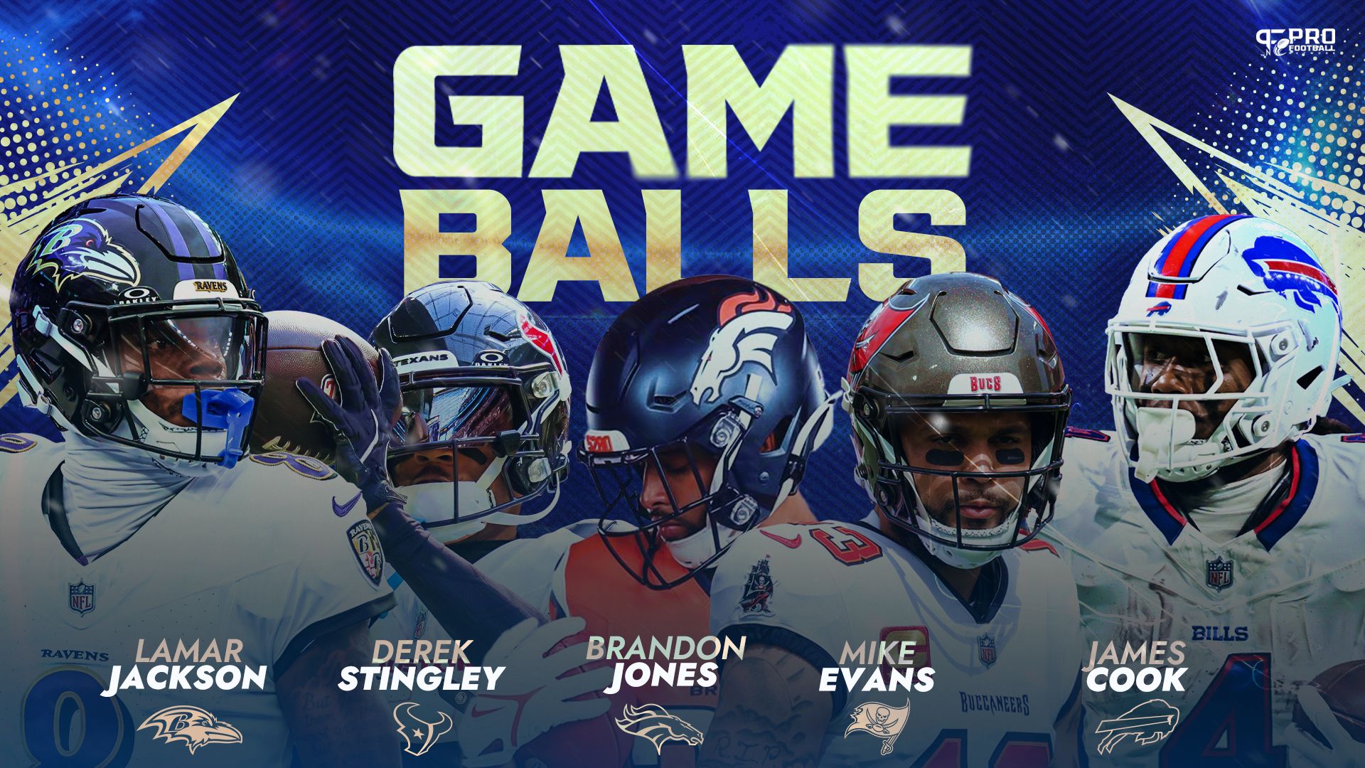 Pro Football Network's Week 15 Game Balls: Lamar Jackson, A.J. Brown, Mike Evans Shine