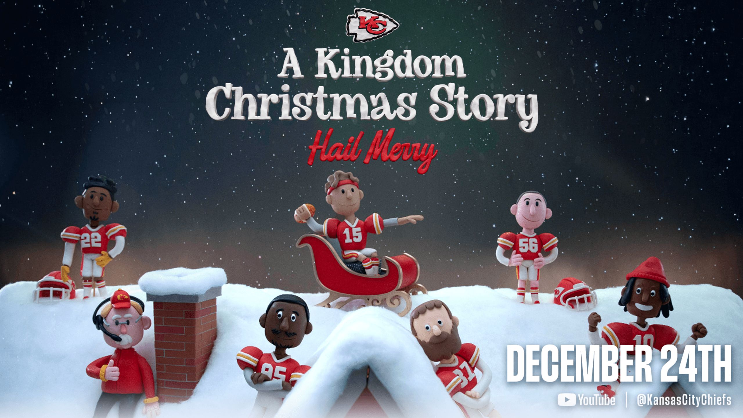 The Chiefs are releasing "A Kingdom Christmas Story: Hail Merry," which is described as "an original, engaging, and heartwarming silent scripted Claymation short."