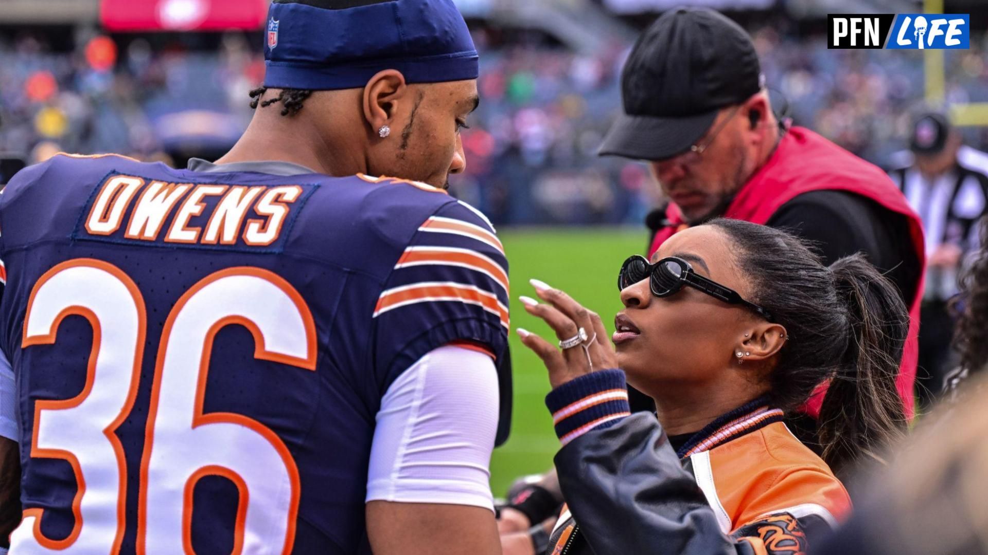 Simone Biles’ Spicy 2-Word Message to Husband Jonathan Owens After Bears-Lions Game