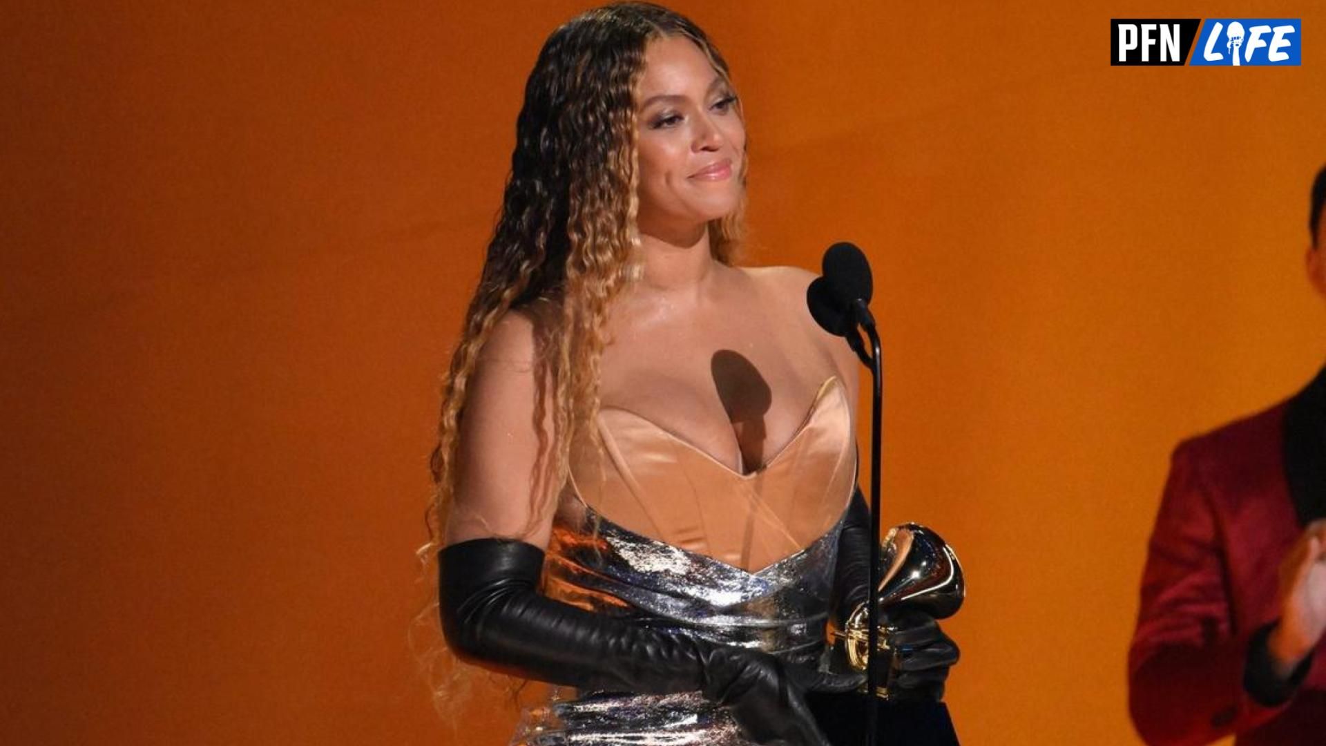 Beyonce accepts the award for best dance/electronic music album for Renaissance, becoming the all-time winner for the most Grammy Awards during the 65th Annual Grammy Awards at Crypto.com Arena in Los Angeles on Sunday, Feb. 5, 2023.