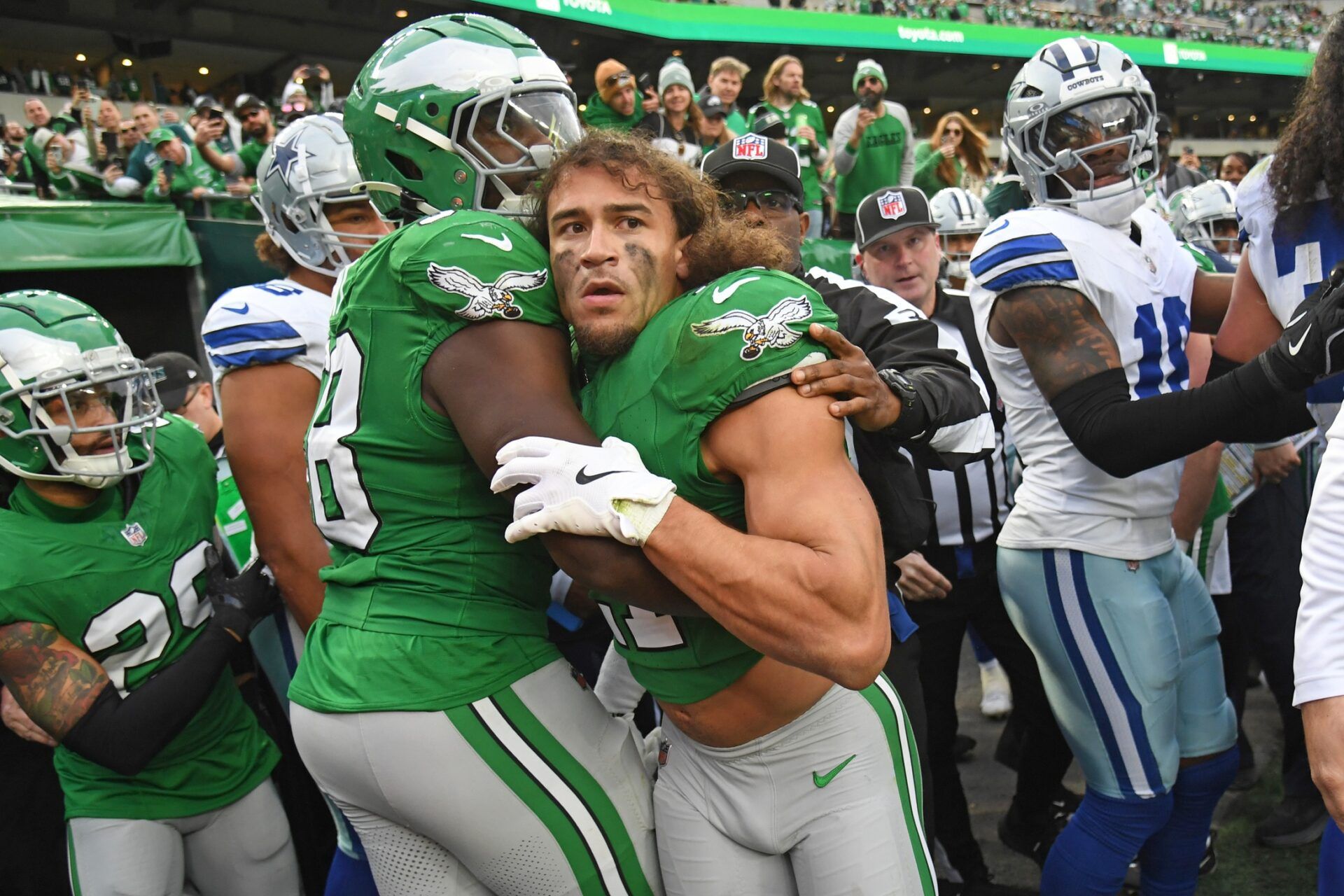 WATCH Fight Breaks Out Between Cowboys and Eagles Players As Multiple