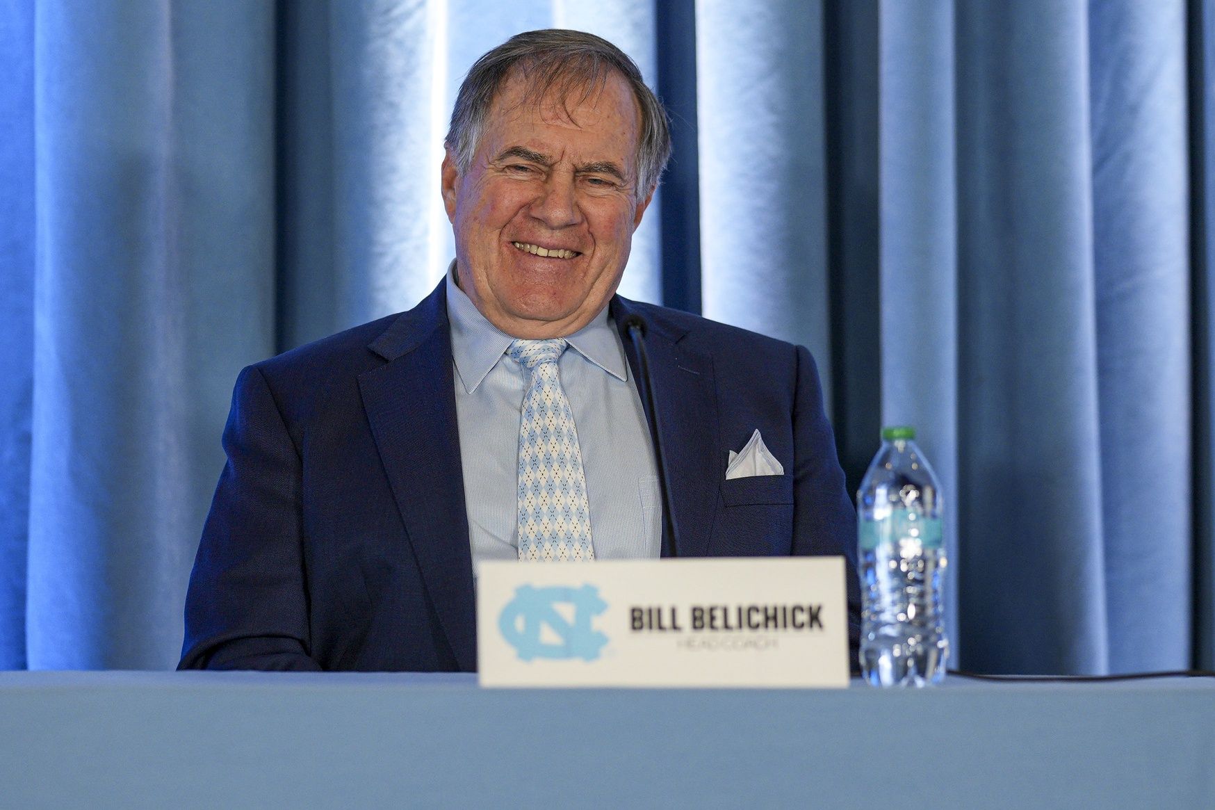 North Carolina Tar Heels new head coach Bill Belichick at Loudermilk Center for Excellence.