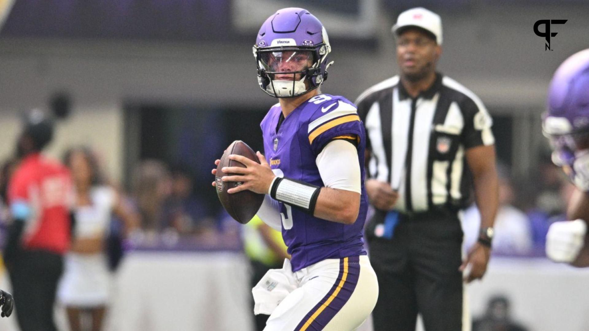 Colin Cowherd talks about how Sam Darnold’s breakthrough season could urge the Vikings to trade J.J. McCarthy and recoup draft capital.