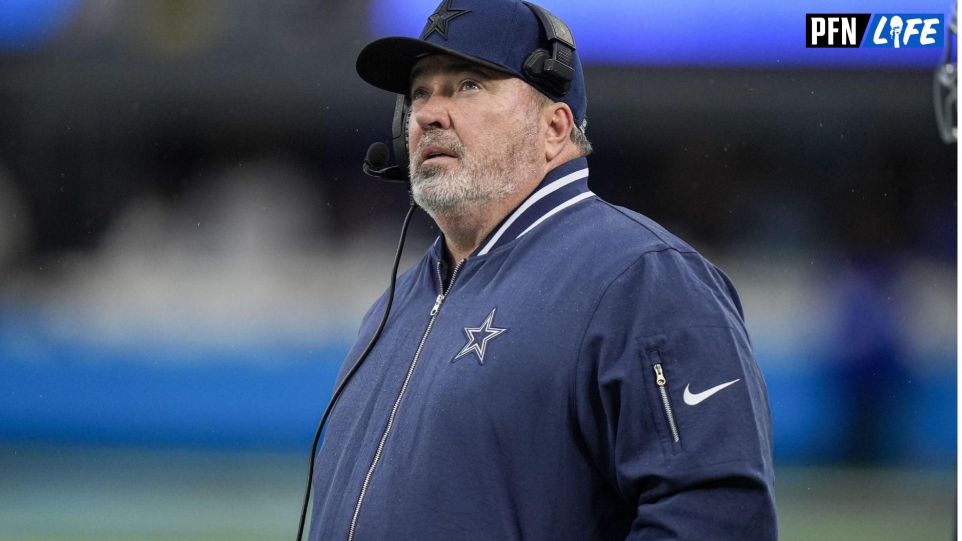 Dallas Cowboys head coach Mike McCarthy during the second half against the Carolina Panthers at Bank of America Stadium.