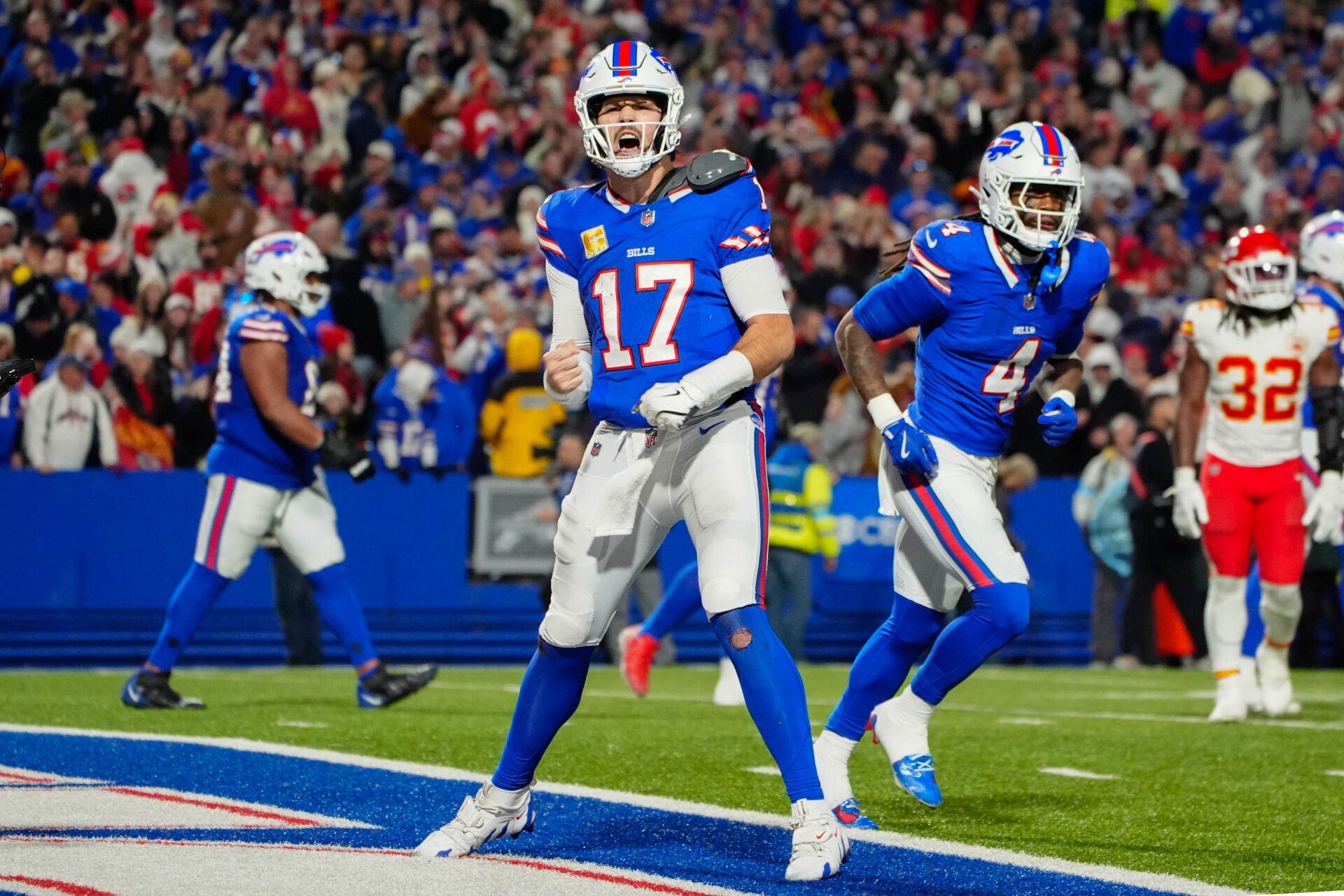 The Buffalo Bills will start their normal 22 against the New England Patriots on Sunday. That includes Josh Allen, who will disappear rather quickly.