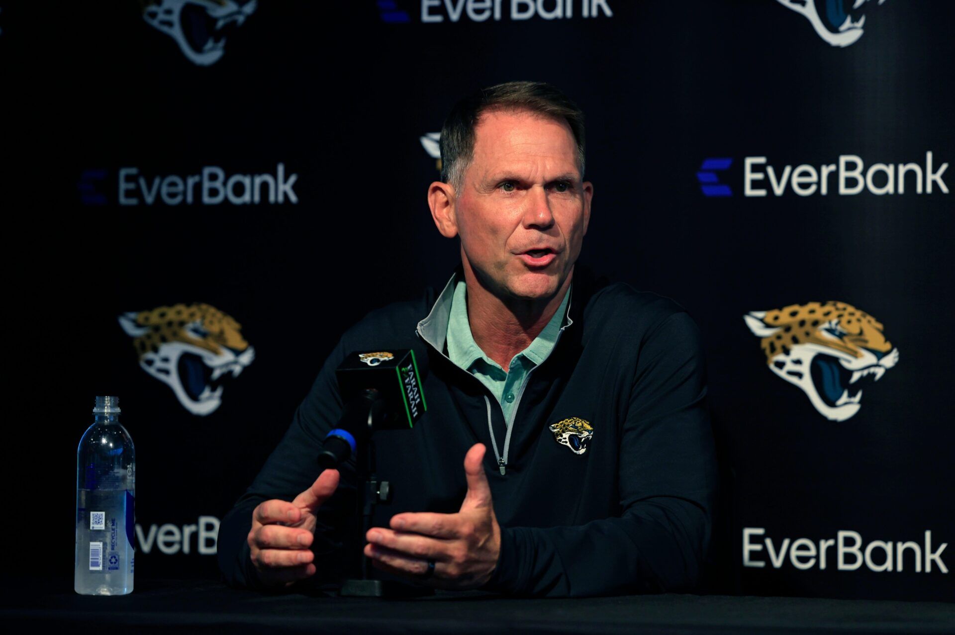 Jacksonville Jaguars general manager Trent Baalke speaks during a press conference Friday, April 26, 2024 at EverBank Stadium’s Miller Electric Center in Jacksonville, Fla. Jacksonville Jaguars selected LSU’s wide receiver Brian Thomas Jr. as the 23rd overall pick in last night’s NFL Draft.