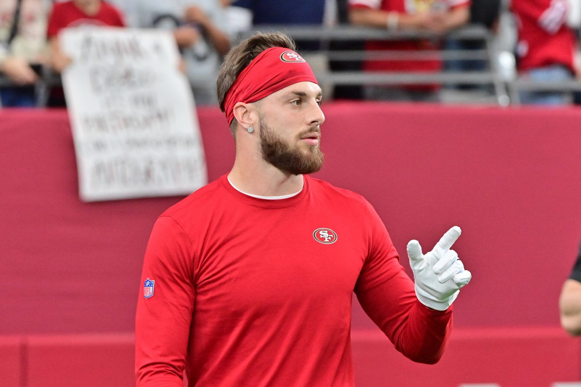 San Francisco 49ers wide receiver Ricky Pearsall (14) looks on prior to the game against the Arizona Cardinals at State Farm Stadium.