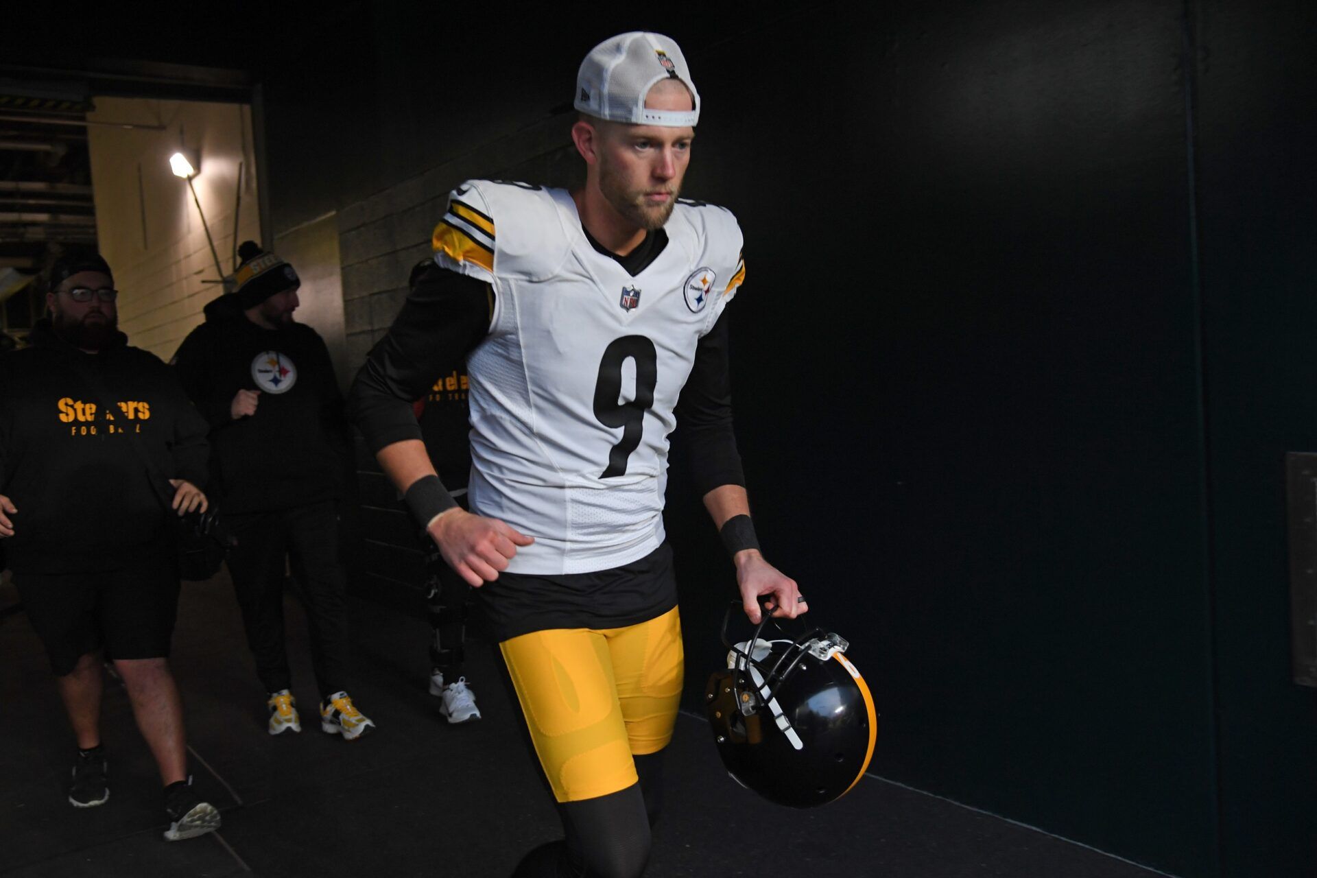 Pittsburgh Steelers place kicker Chris Boswell (9) in the tunnel against the Philadelphia Eagles at Lincoln Financial Field.