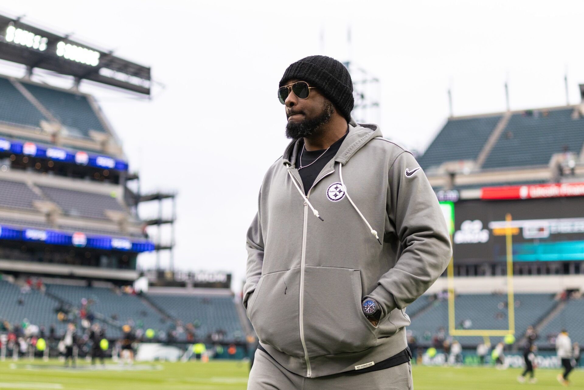 Pittsburgh Steelers head coach Mike Tomlin before action against the Philadelphia Eagles at Lincoln Financial Field.