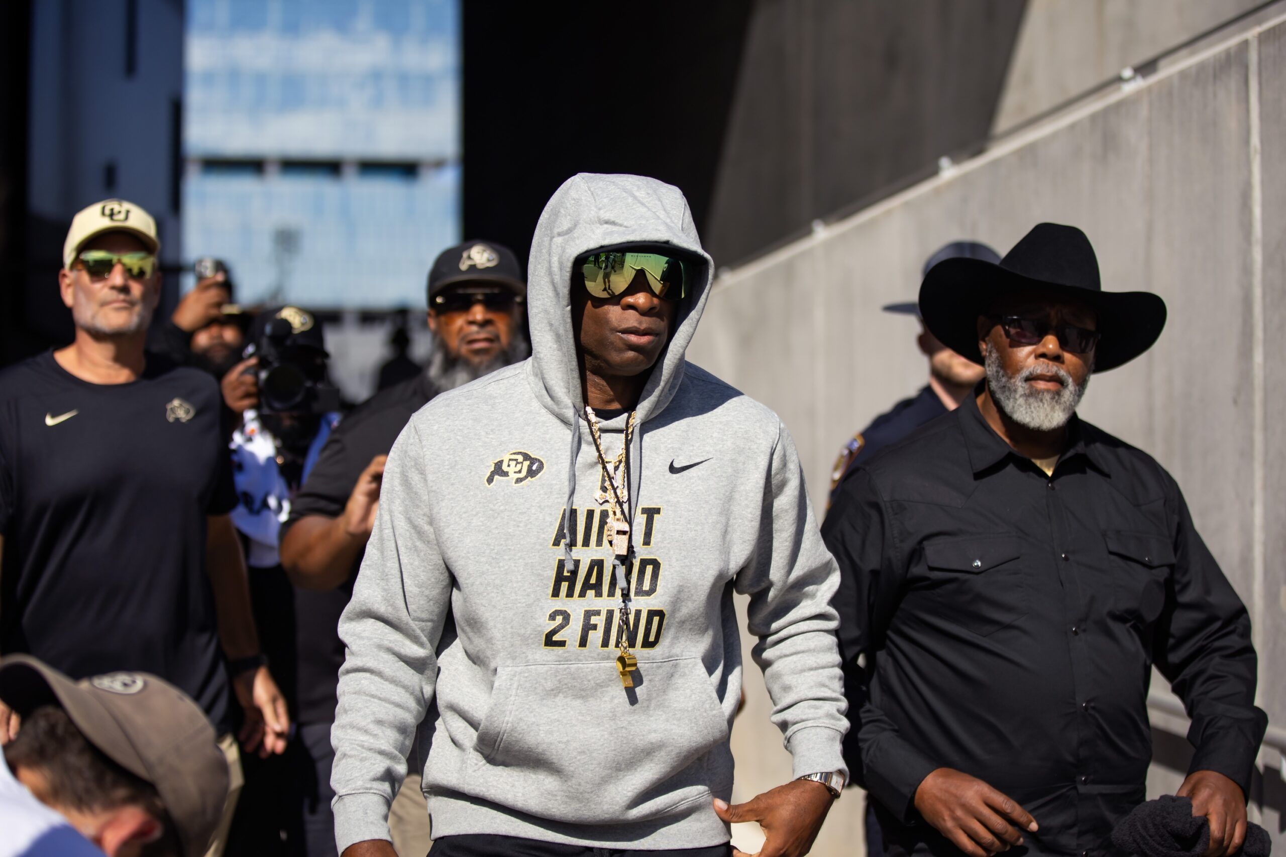 Colorado Buffaloes head coach Deion Sanders against the Arizona State Sun Devils at Mountain America Stadium.