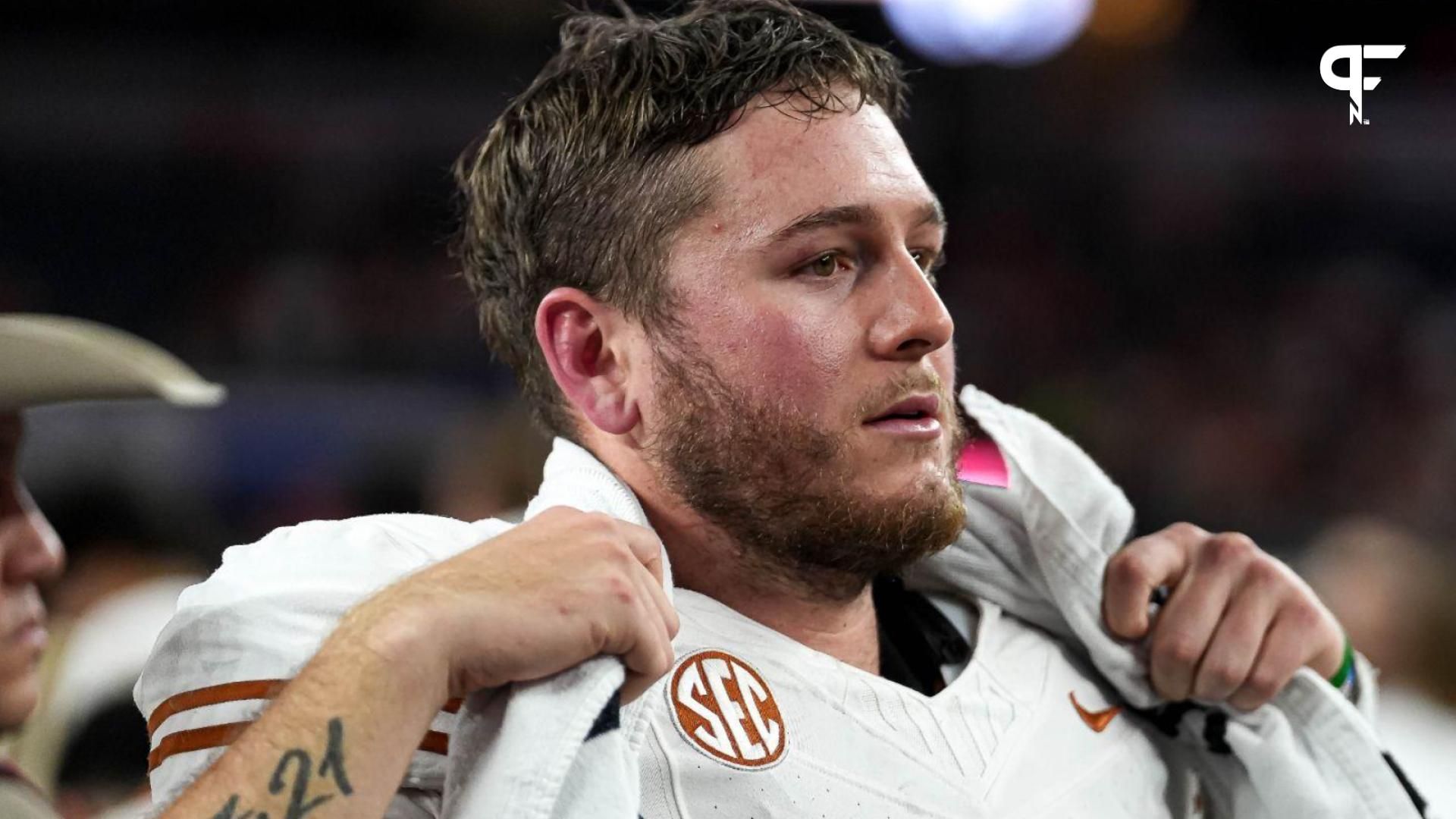 Quinn Ewers reportedly turned down an $8 million offer in order to declare for the 2025 NFL Draft, and fans gave their two cents.