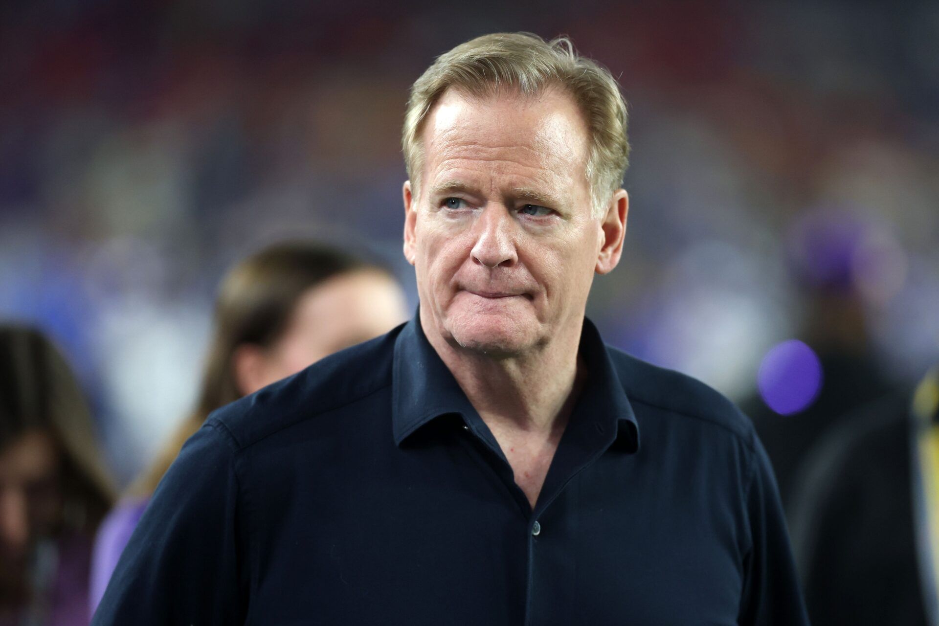 NFL commissioner Roger Goodell before the NFC wild card game between the Los Angeles Rams and the Minnesota Vikings at State Farm Stadium.