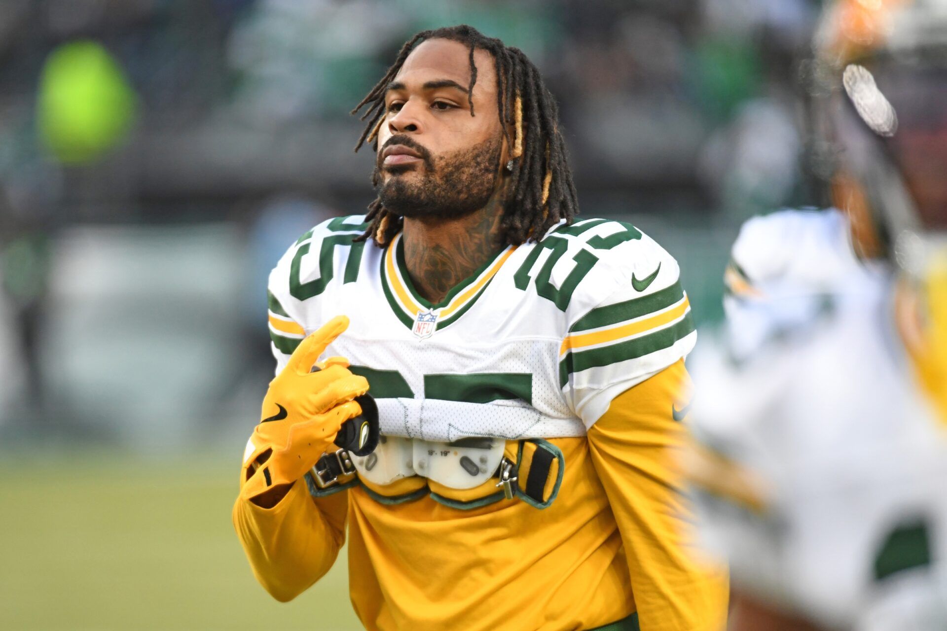 Green Bay Packers cornerback Keisean Nixon (25) before game against the Philadelphia Eagles in an NFC wild card game at Lincoln Financial Field.