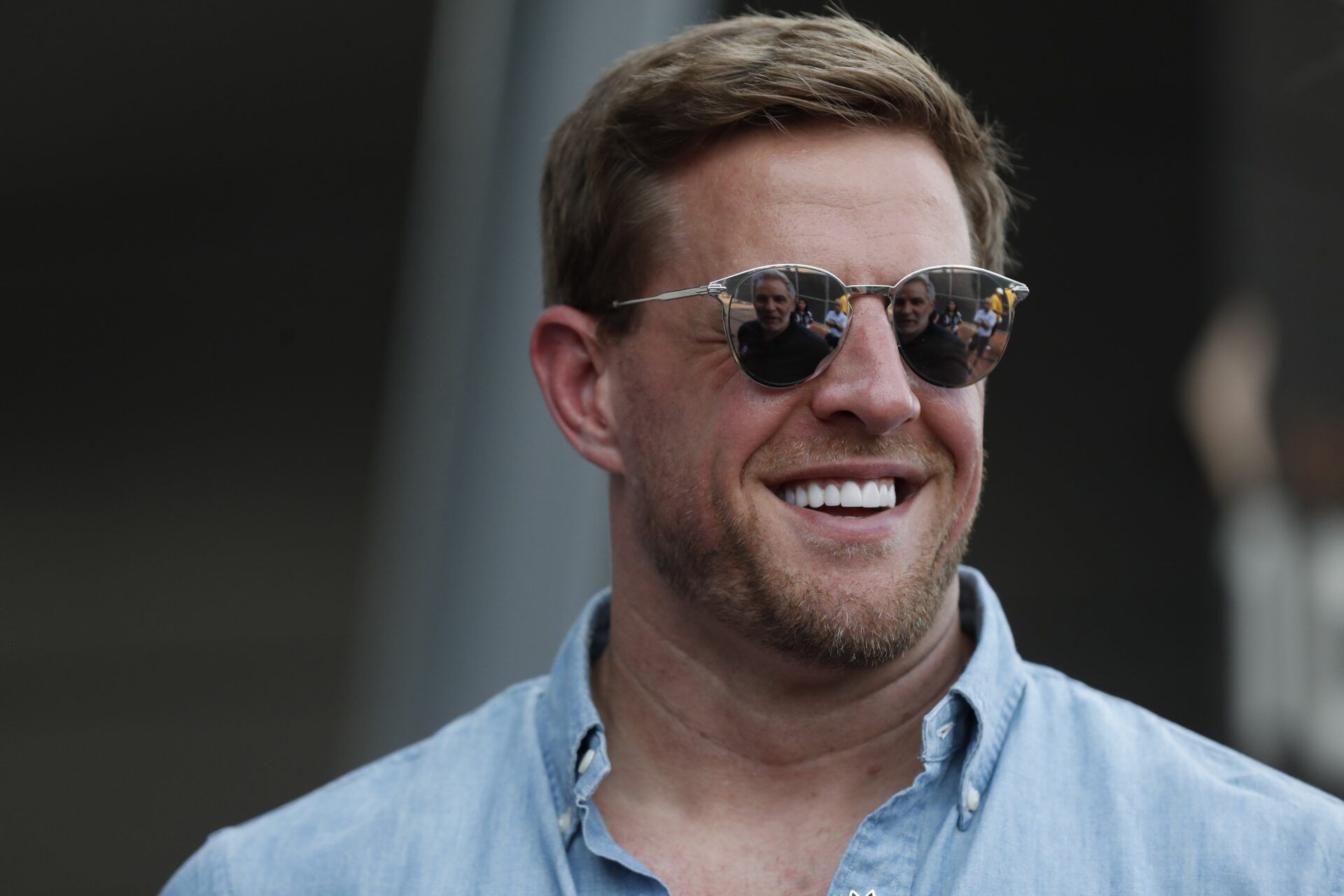 Houston Texans former defensive end J.J. Watt in attendance at the Class of 2024 Pro Football Hall of Fame enshrinement ceremony at Tom Benson Hall of Fame Stadium.