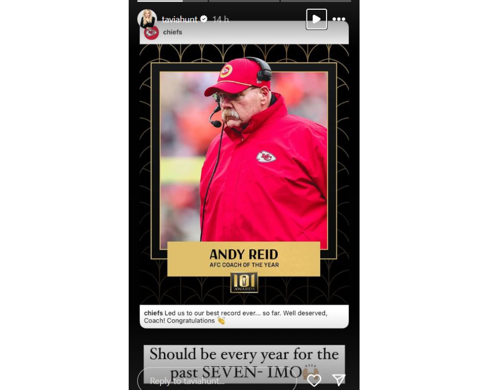 Chiefs Owner’s Wife Tavia Hunt Sends NFL Stern Message As Andy Reid Wins AFC Coach of the Year