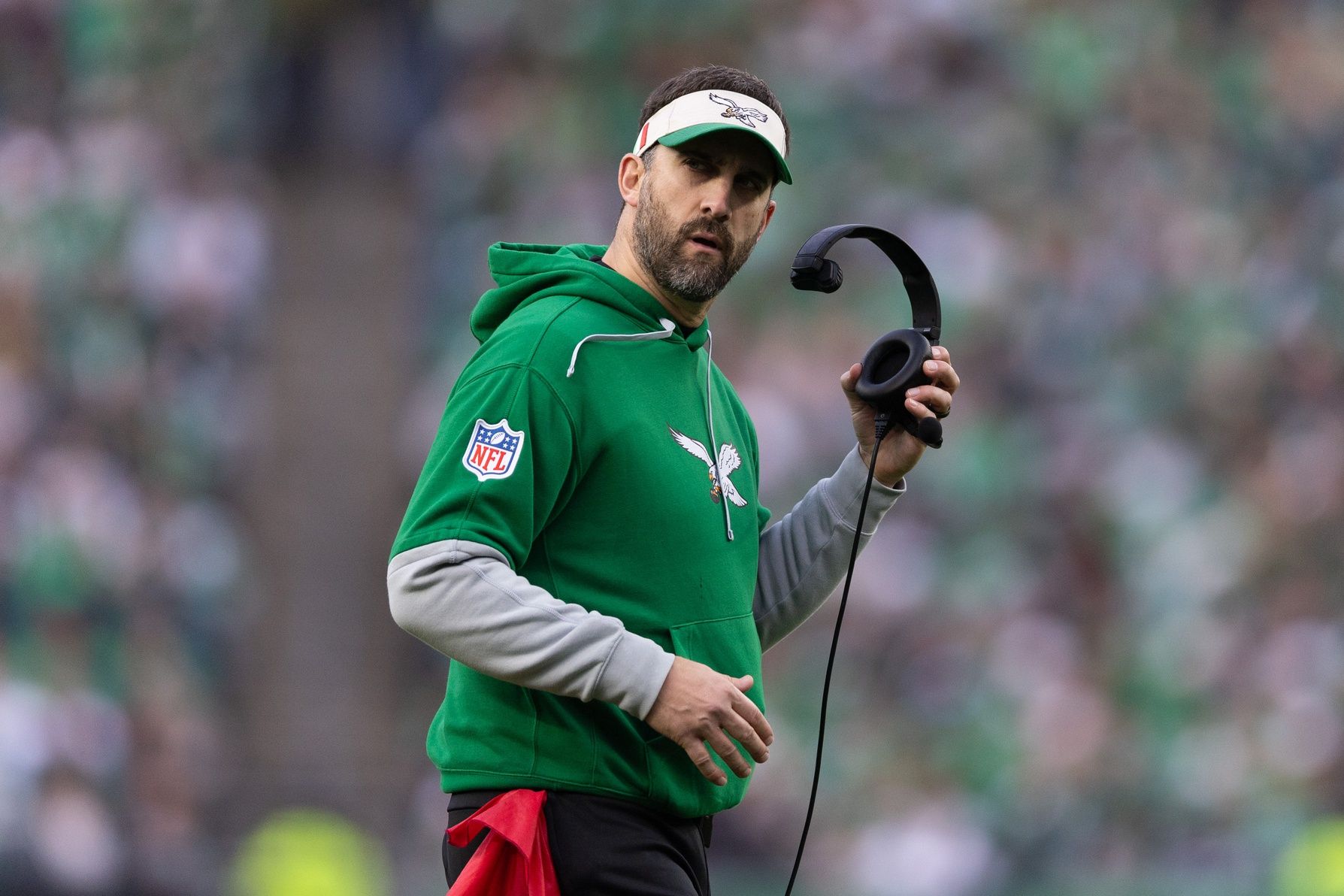 Philadelphia Eagles head coach Nick Sirianni looks on during the fourth quarter against the Dallas Cowboys at Lincoln Financial Field.