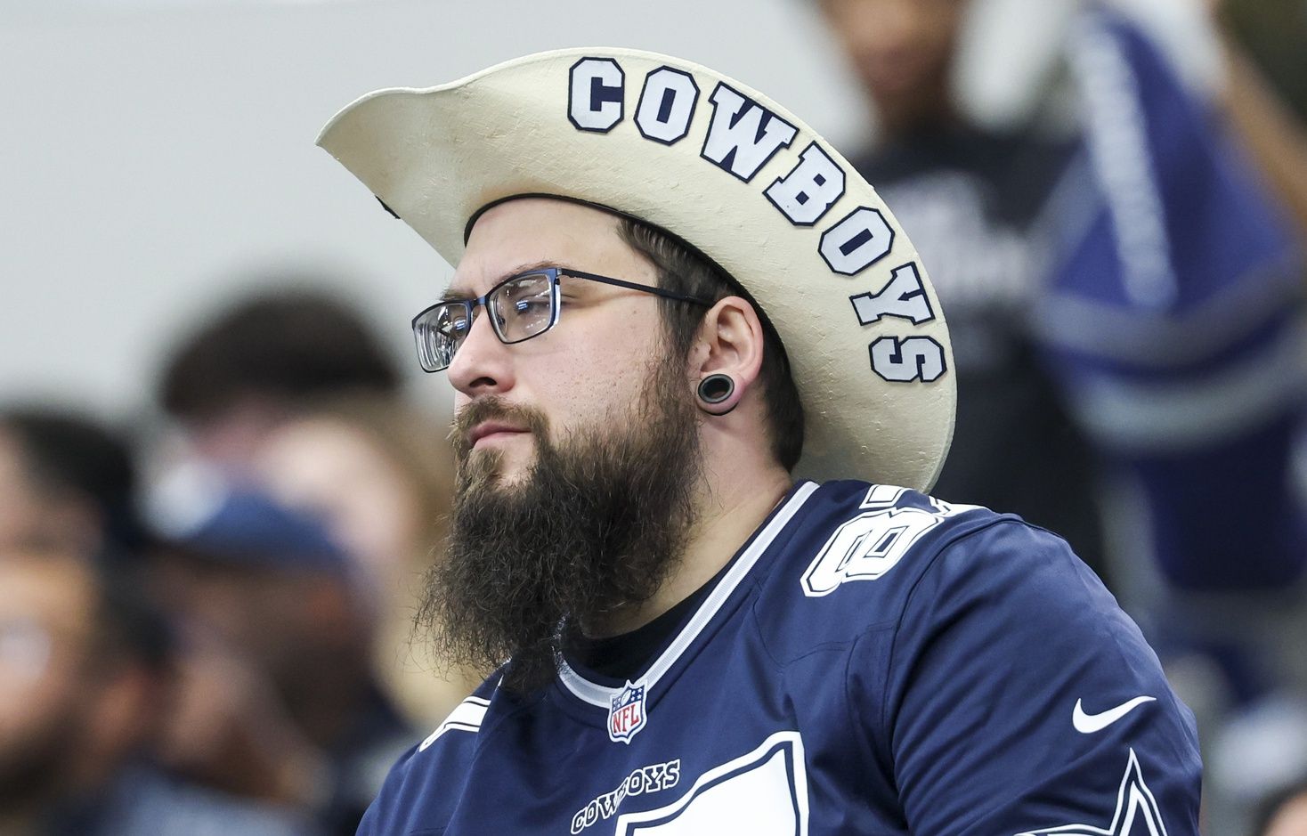 Dallas Cowboys fan during the game against the Washington Commanders at AT&T Stadium.