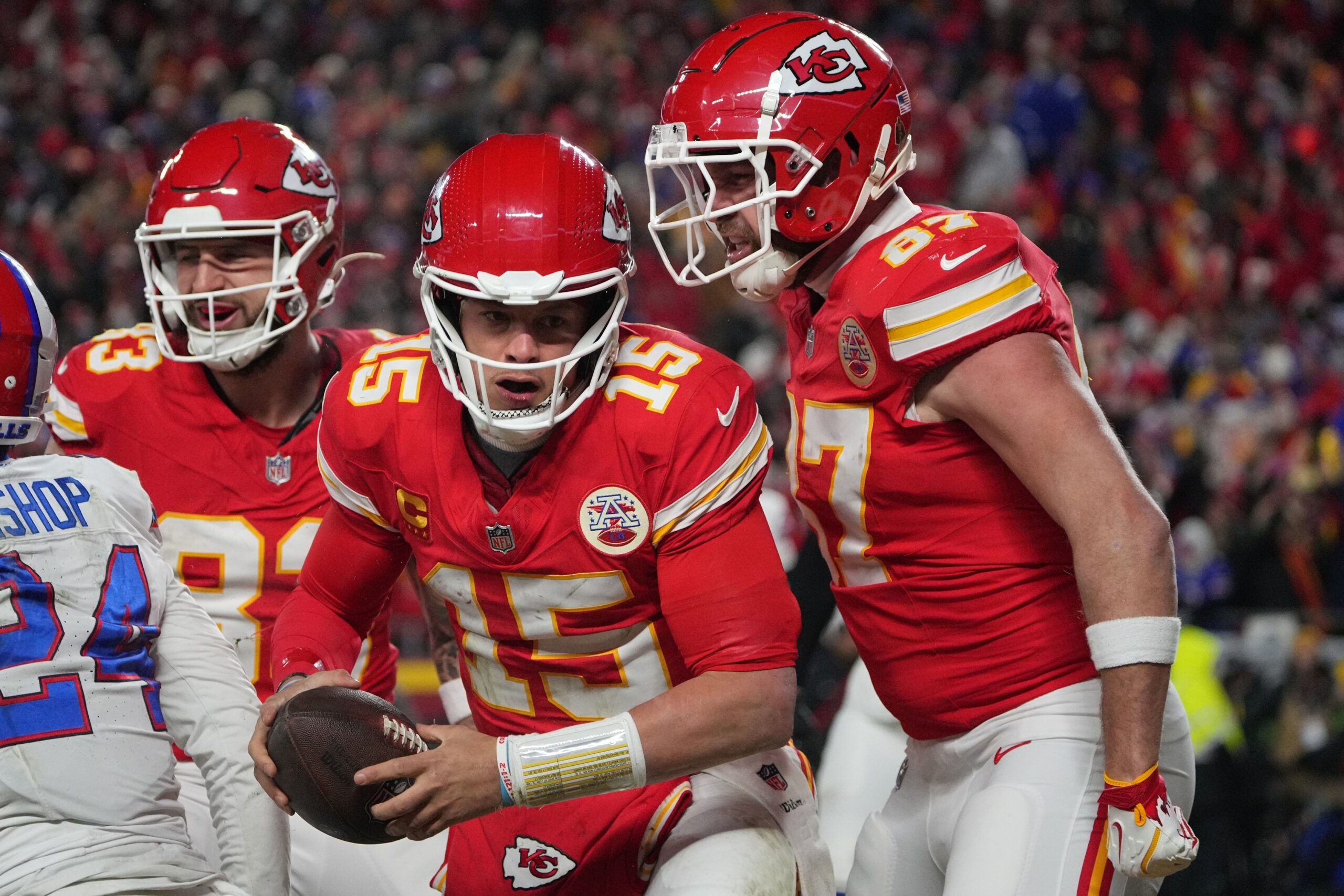 '15 Was Playing the Best He's Played All Year' - Travis Kelce Heaps Heavy Praise on Patrick Mahomes After Chiefs Defeat Bills in AFC Title Game