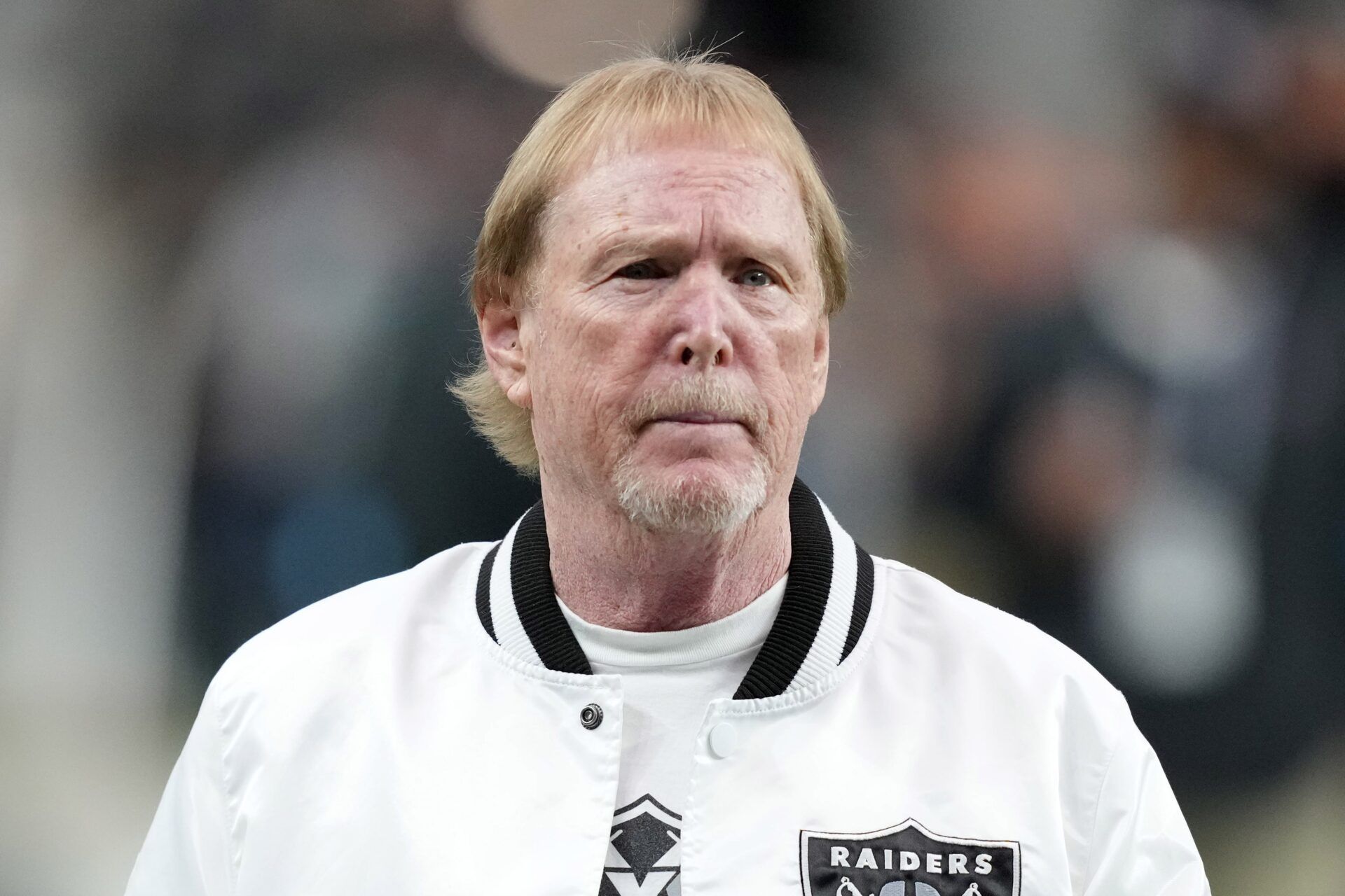 Las Vegas Raiders owner Mark Davis looks on during the game against the Jacksonville Jaguars at Allegiant Stadium.