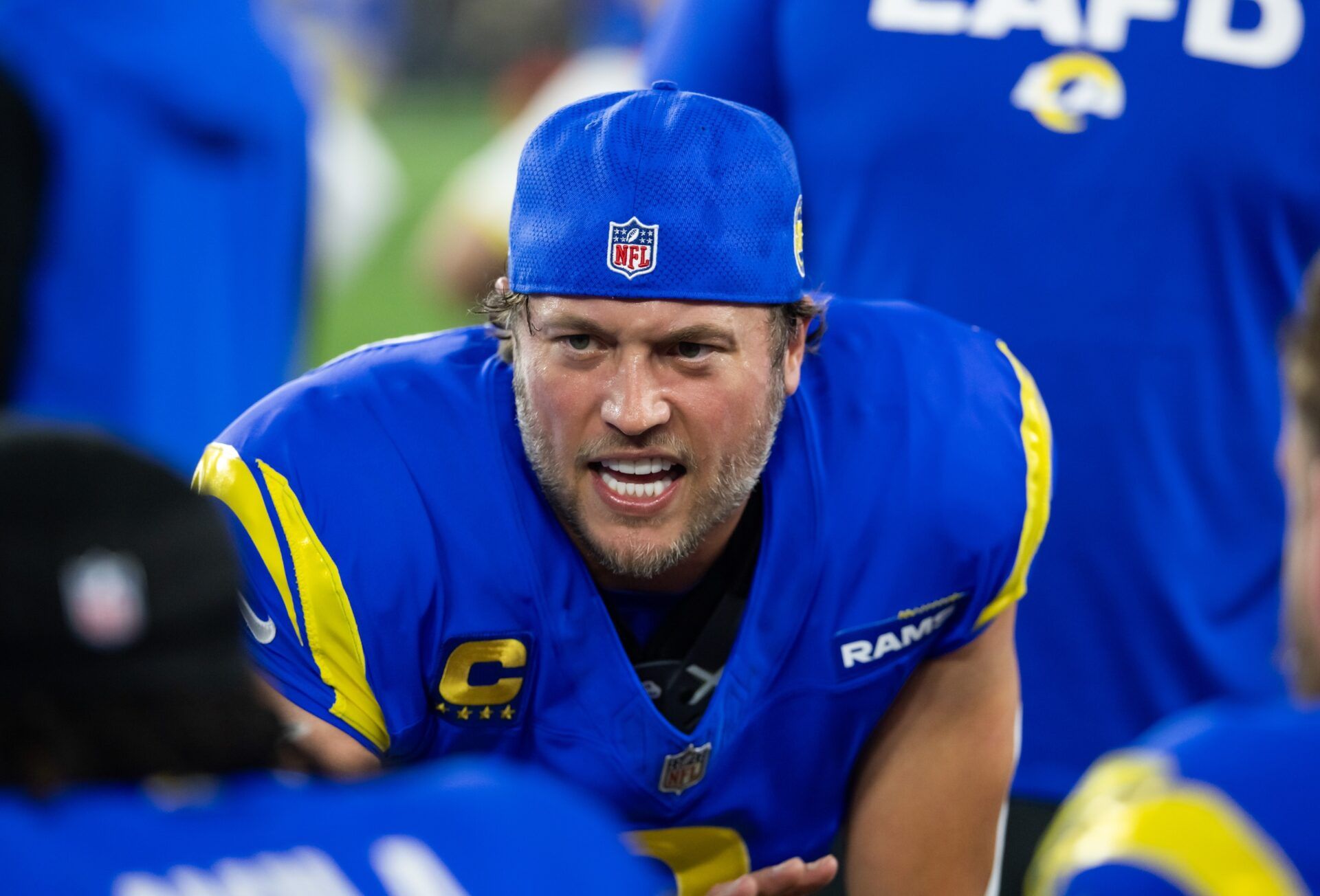 Los Angeles Rams quarterback Matthew Stafford (9) against the Minnesota Vikings during an NFC wild card game at State Farm Stadium.